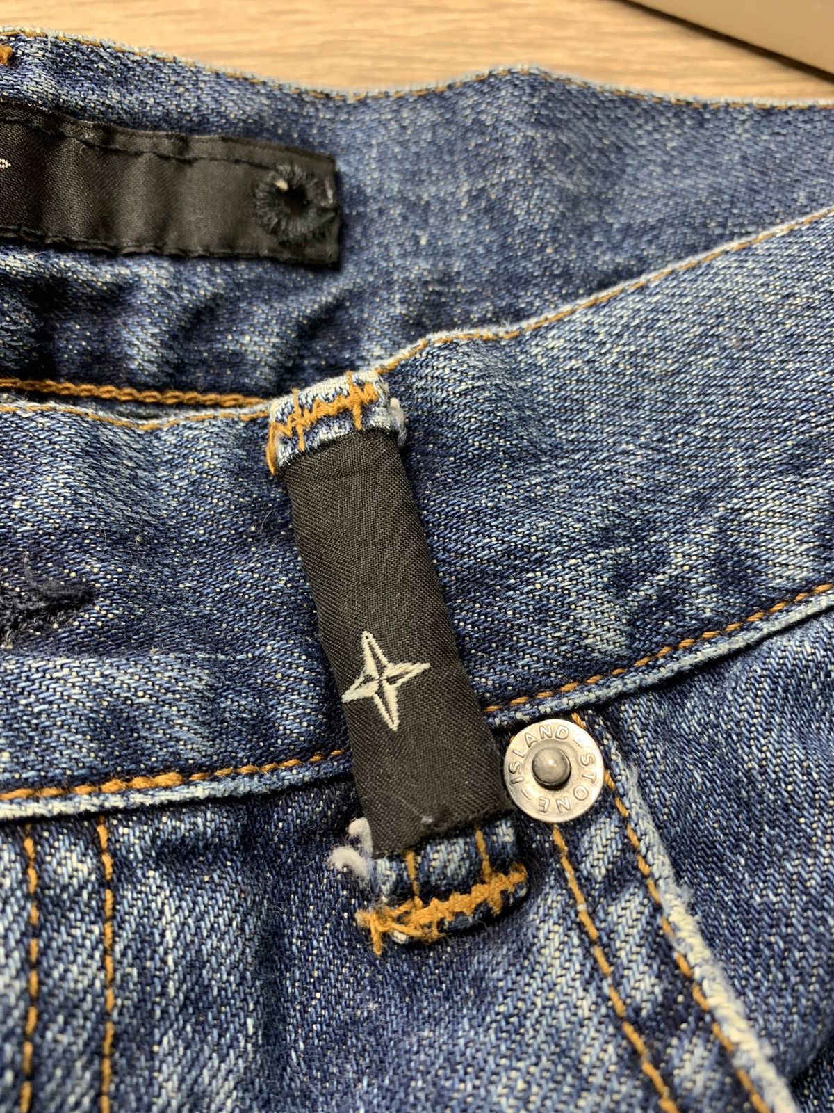 Stone Island × Vintage RARE Stone Island Logo Vintage Denim Jeans Size US 36 / EU 52 - 6 Thumbnail