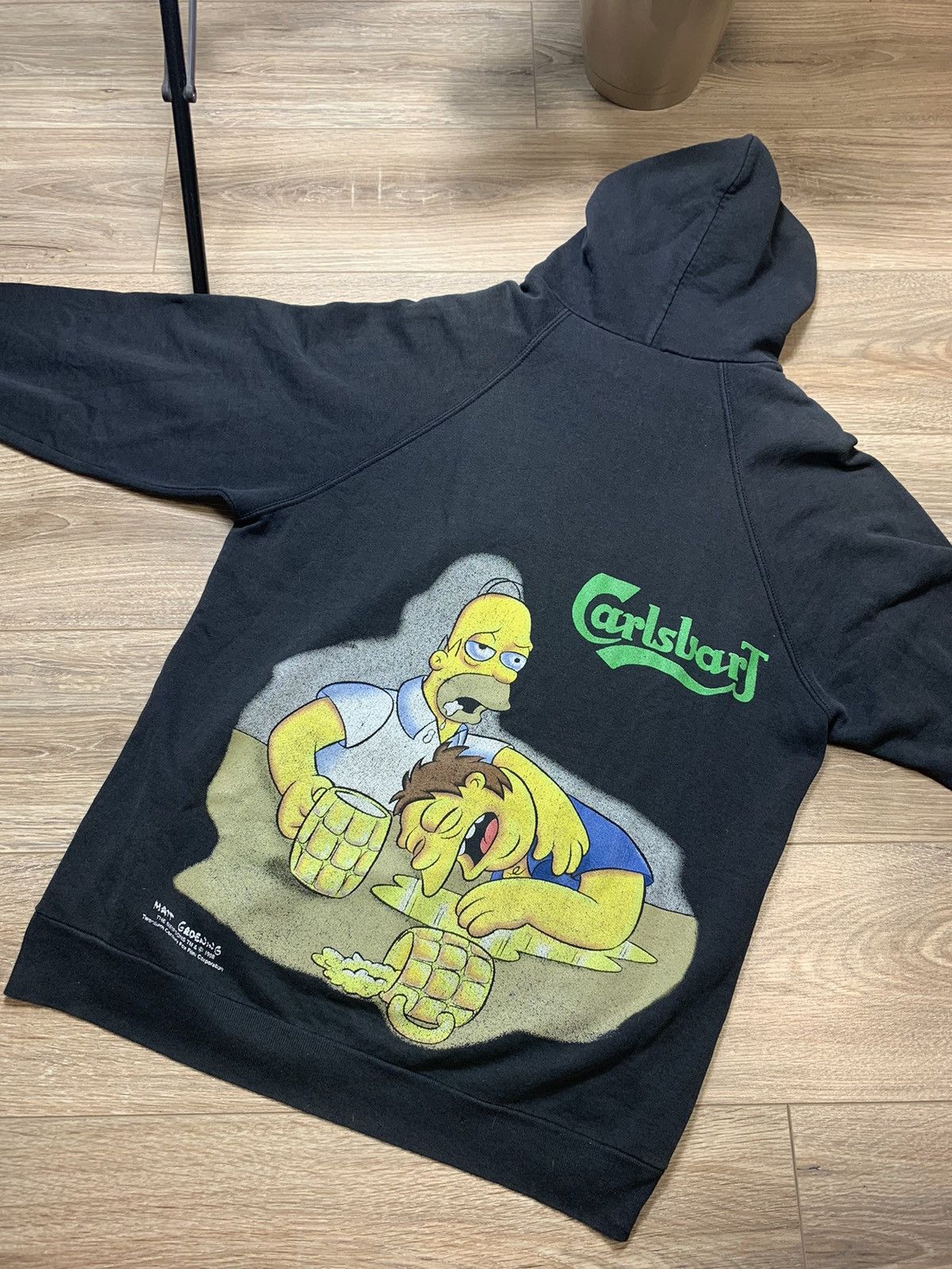 The Simpsons × Vintage Vintage 90s The Simpsons Cartoon Hoodie 1998 “Carlsberg” Size US XL / EU 56 / 4 - 11 Thumbnail