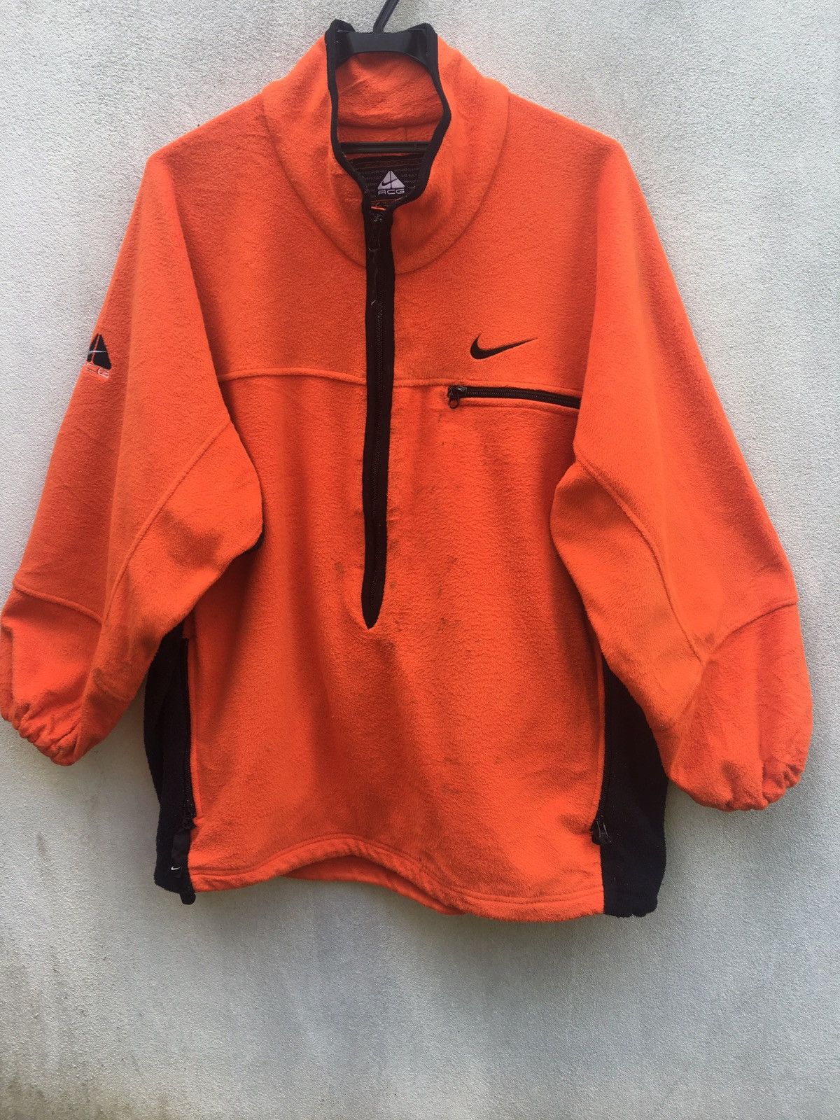 Nike ACG × Vintage 90s Nike ACG Sweater Zipper Fleece Orange Size US L / EU 52-54 / 3 - 1 Thumbnail