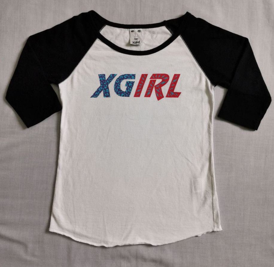 Japanese Brand × Vintage X-Girl Tee Big Logo Spellout 3q raqlan | X-Large Size US XS / EU 42 / 0 - 1 Thumbnail