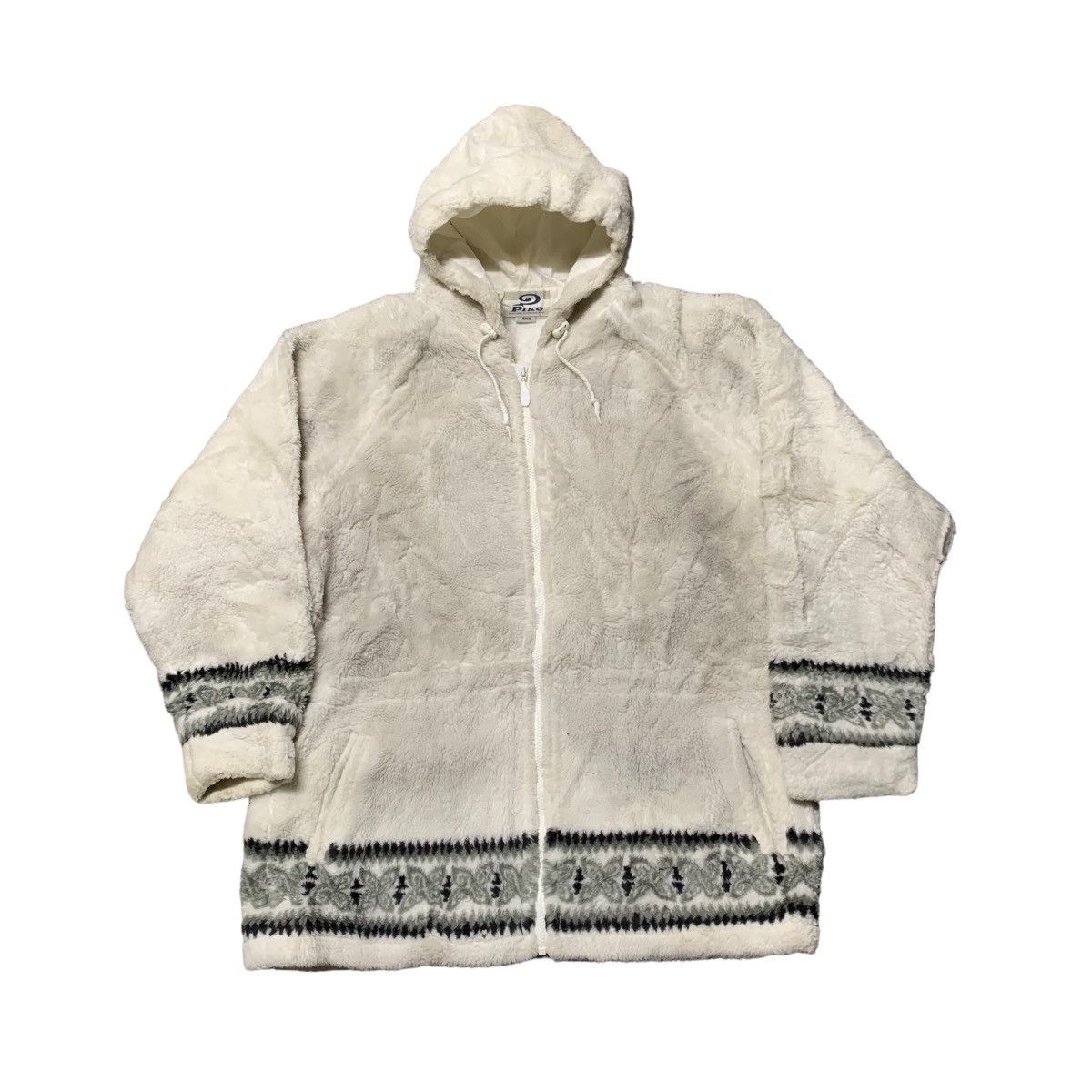 Vintage Piko Hawaiian Surf Longboard Wear Sherpa Zip Hoodie