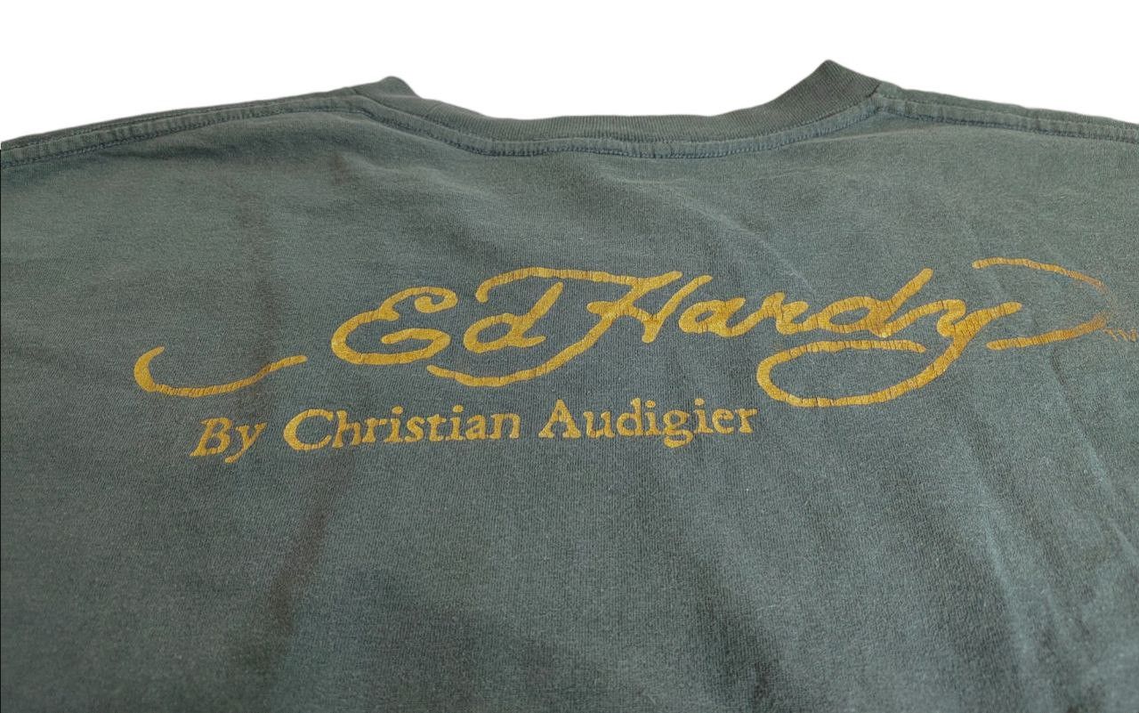 Christian Audigier × Ed Hardy Ed hardy Christian Audigier Red Vintage Skull Tatoo Size US XXL / EU 58 / 5 - 4 Thumbnail