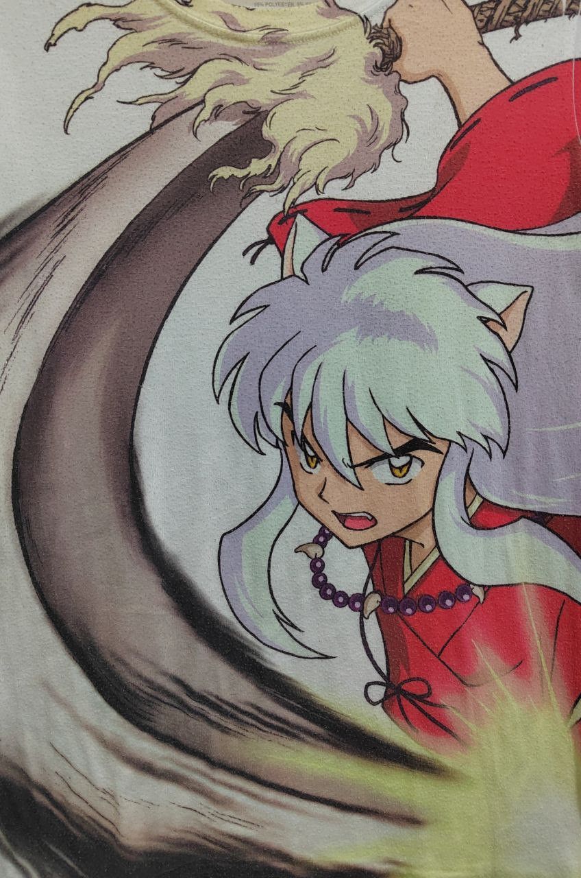 Anime × Cartoon Network × Vintage Innuyasha anime FullPrint Rare Made In USA/ YuyuHakusho Size US M / EU 48-50 / 2 - 1 Thumbnail