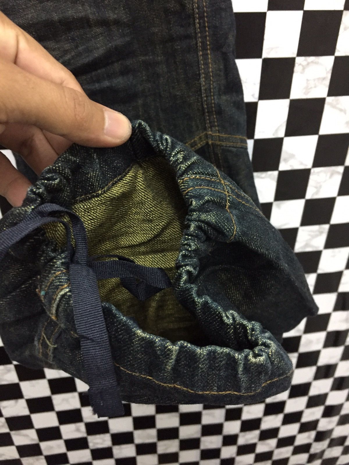 Japanese Brand LB-03 Love Power Soul Denim with Rope Leg Adjuster Pants Size US 31 - 7 Thumbnail