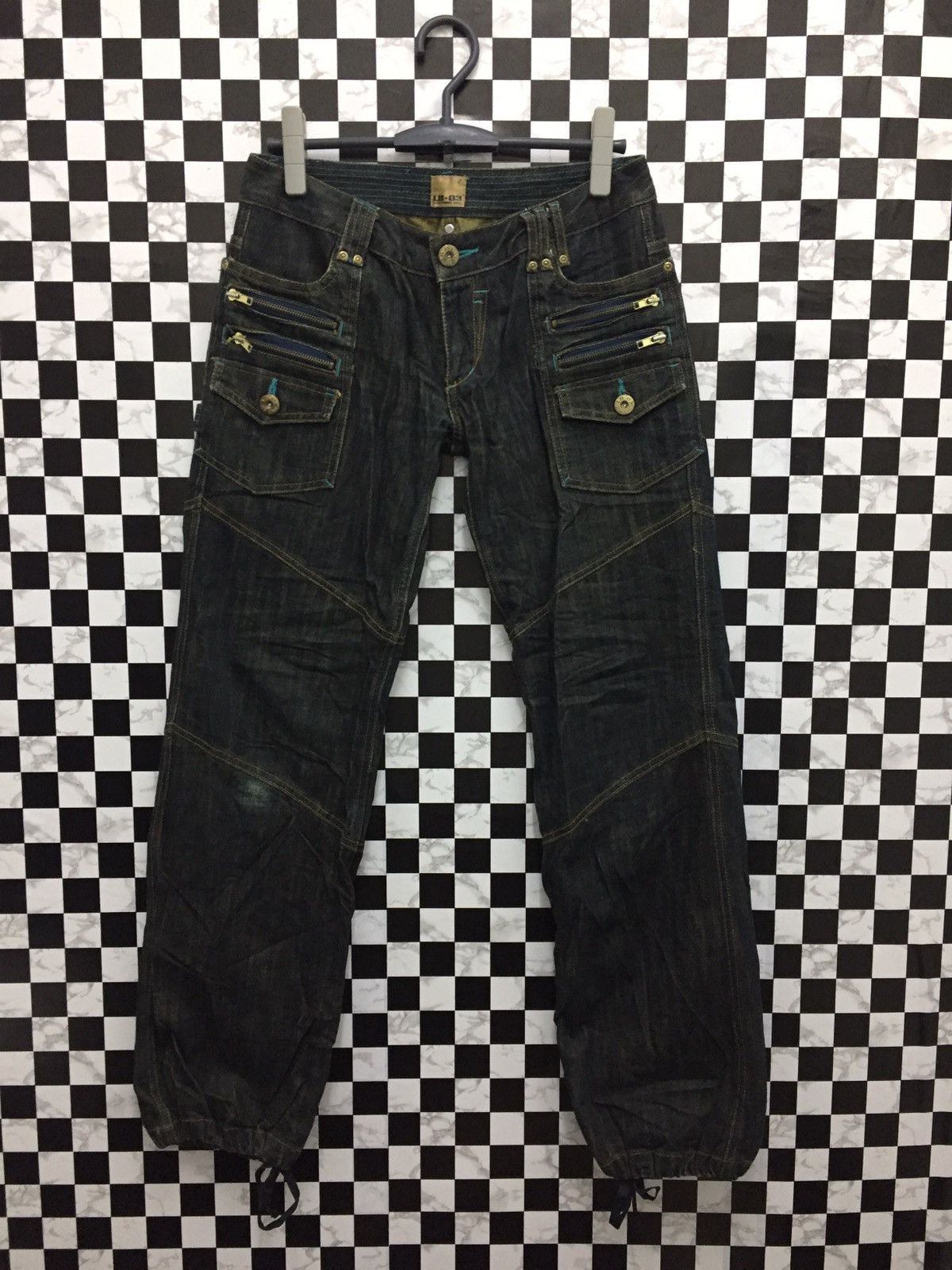 Japanese Brand LB-03 Love Power Soul Denim with Rope Leg Adjuster Pants Size US 31 - 1 Thumbnail