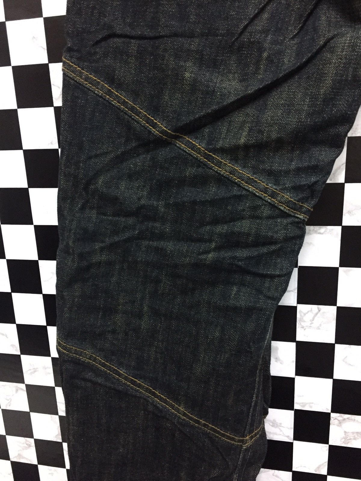 Japanese Brand LB-03 Love Power Soul Denim with Rope Leg Adjuster Pants Size US 31 - 9 Thumbnail