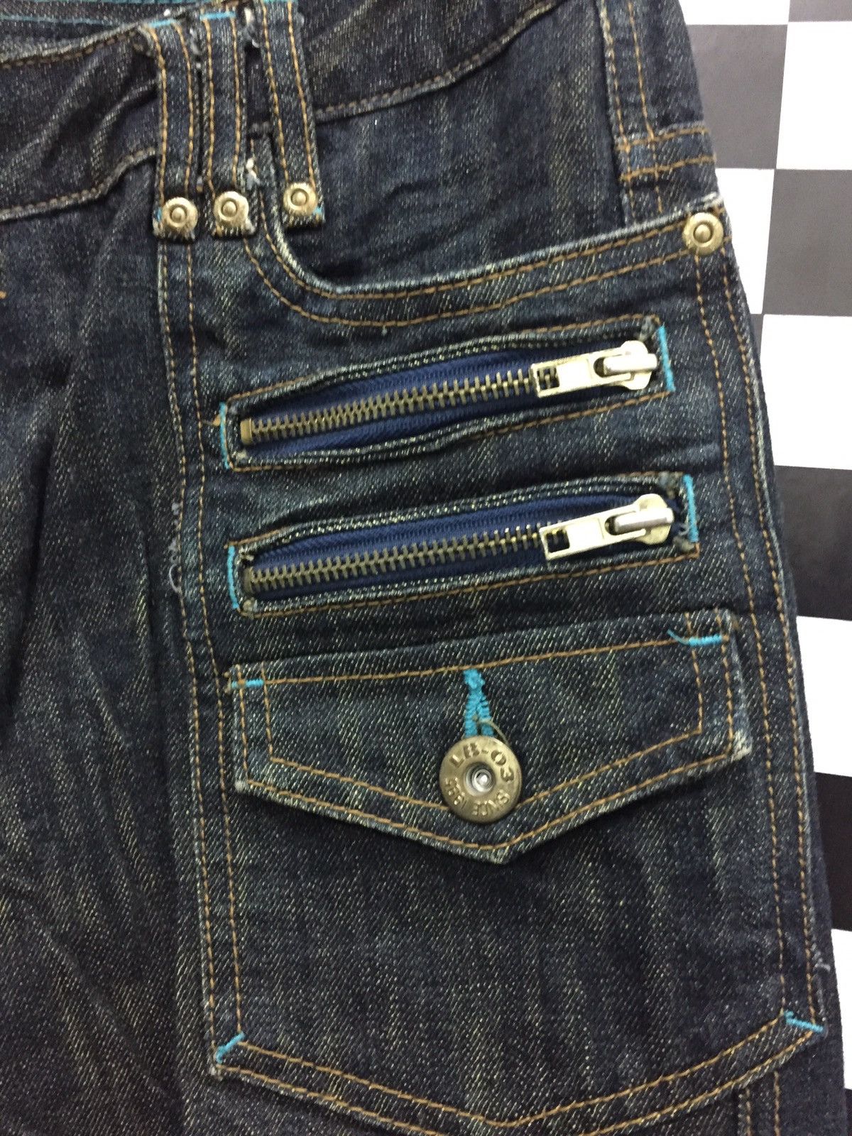 Japanese Brand LB-03 Love Power Soul Denim with Rope Leg Adjuster Pants Size US 31 - 5 Thumbnail