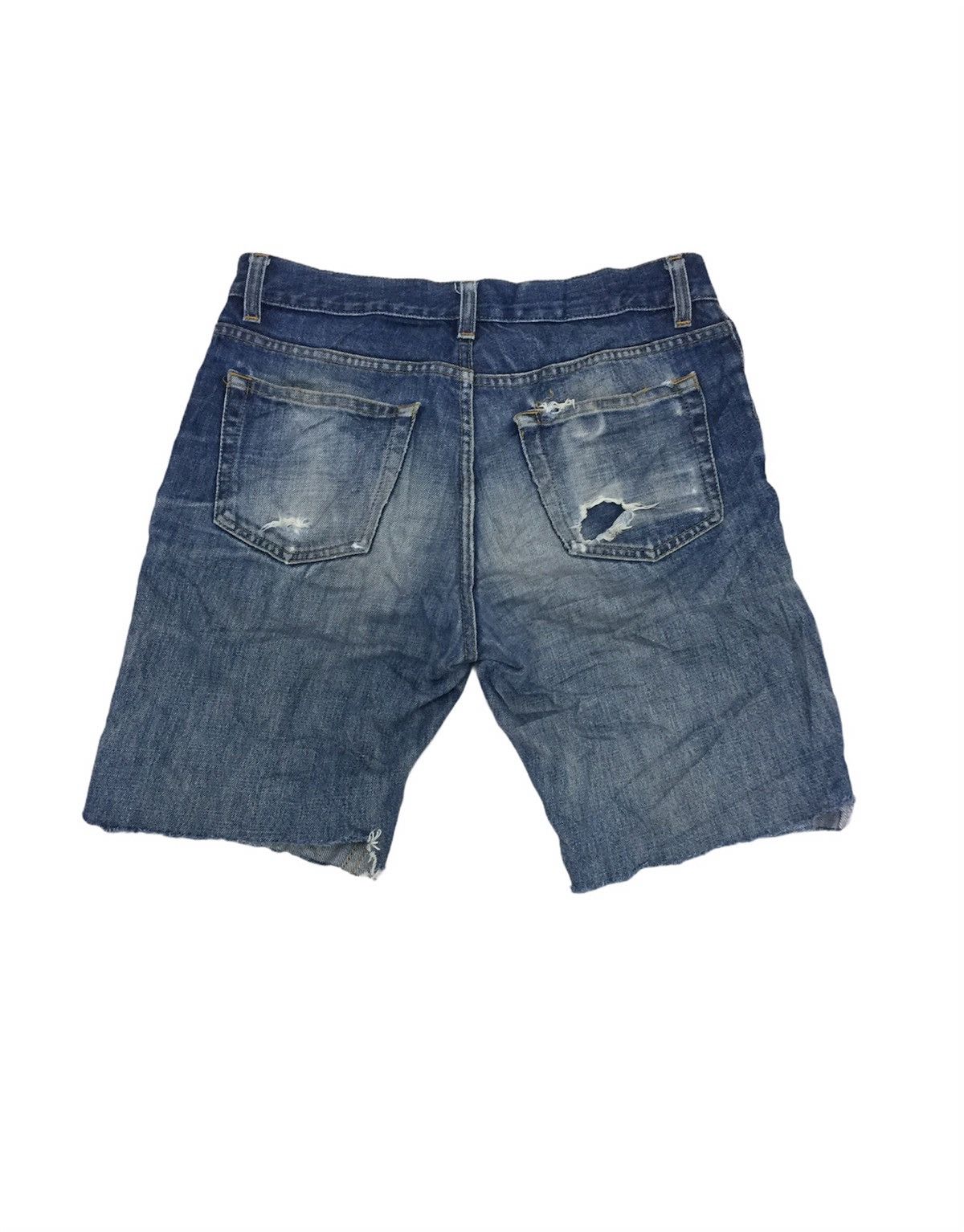 Helmut Lang Distressed 1998 Helmut Lang Denim Short Size US 30 / EU 46 - 2 Thumbnail