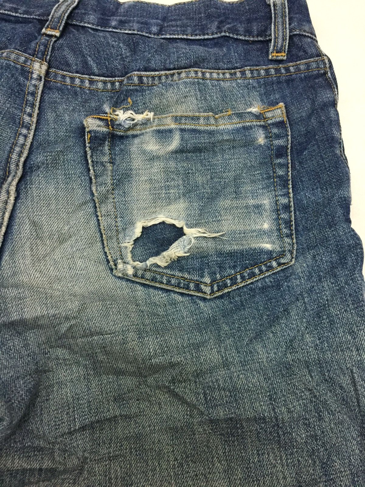 Helmut Lang Distressed 1998 Helmut Lang Denim Short Size US 30 / EU 46 - 4 Thumbnail