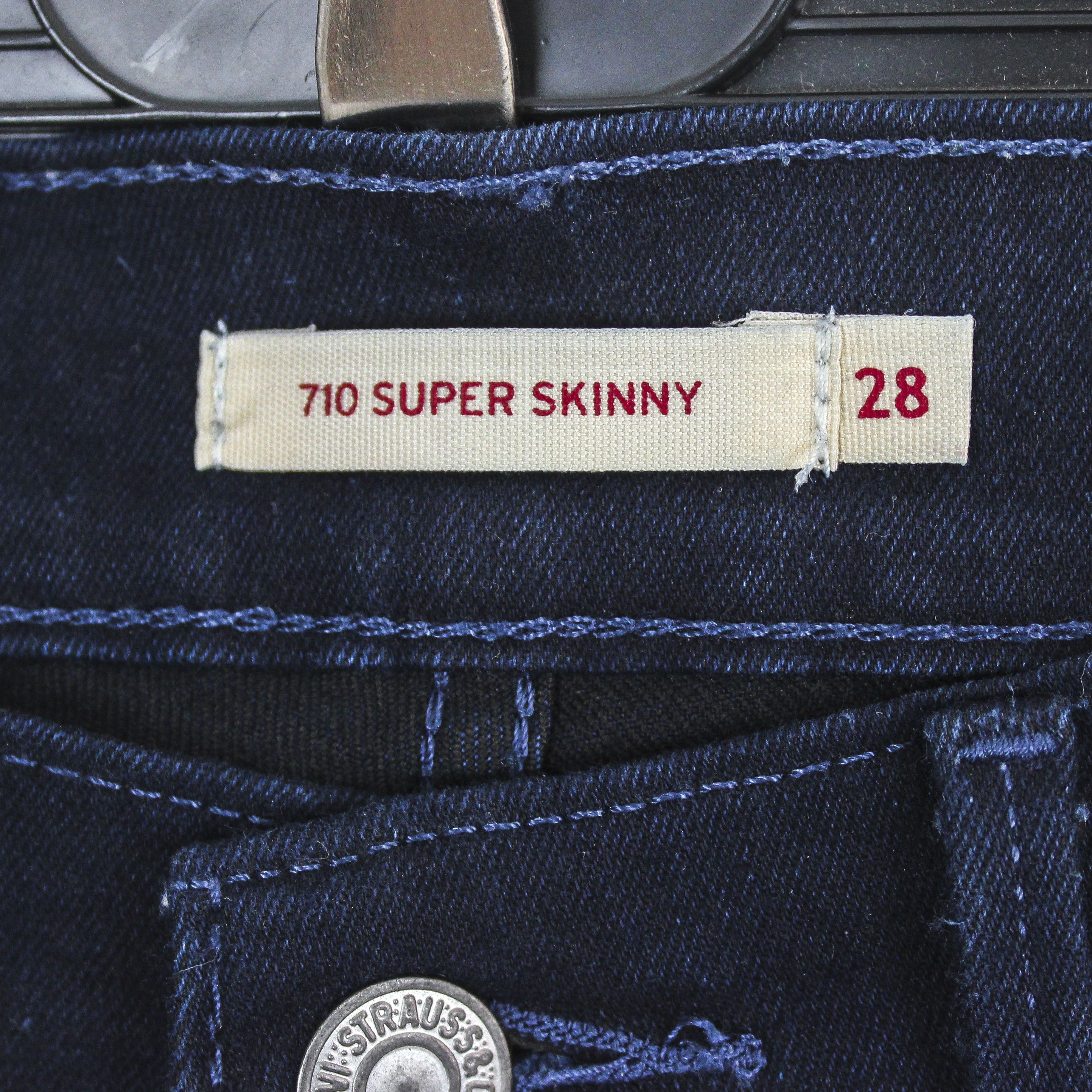 Levi's 710 Womens W28 L29 Super Skinny Jeans Denim Pants Trousers Size 28" / US 6 / IT 42 - 5 Thumbnail