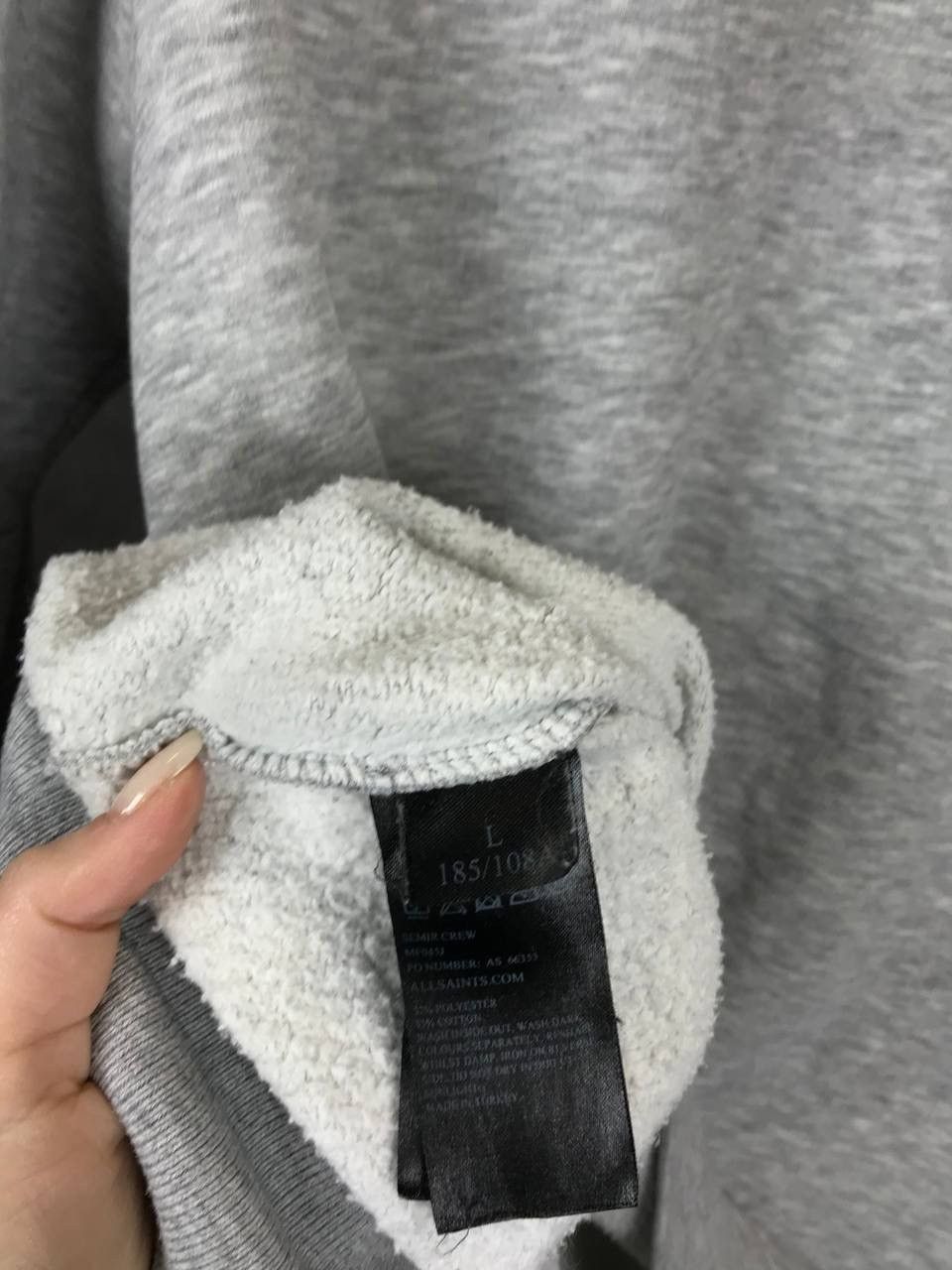 Allsaints Allsaints luxury streetwear gray sweatshirt Size US L / EU 52-54 / 3 - 4 Thumbnail