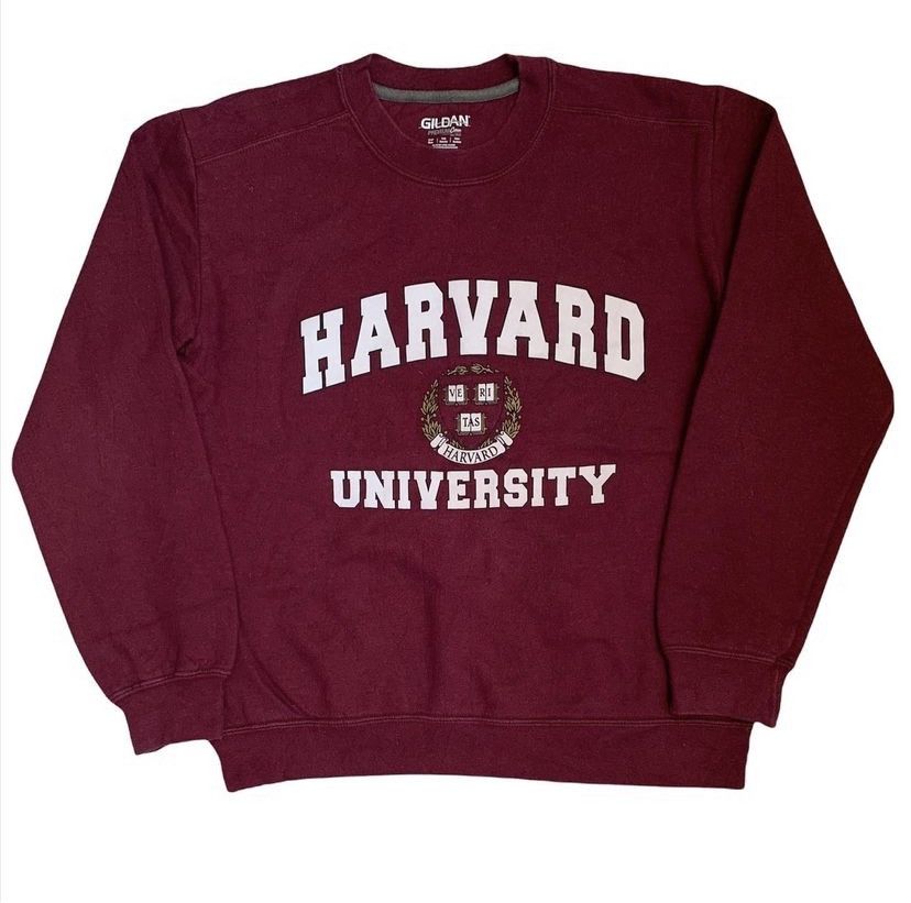 image of Gildan x Harvard Vintage Harvard University Sweatshirt in Red, Men's (Size Small)