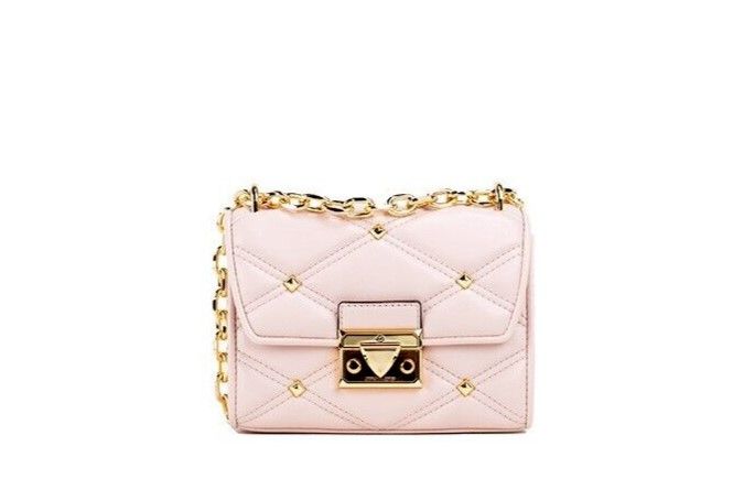 Michael Kors Michael Kors Serena Small Smooth Pink Vegan Leather