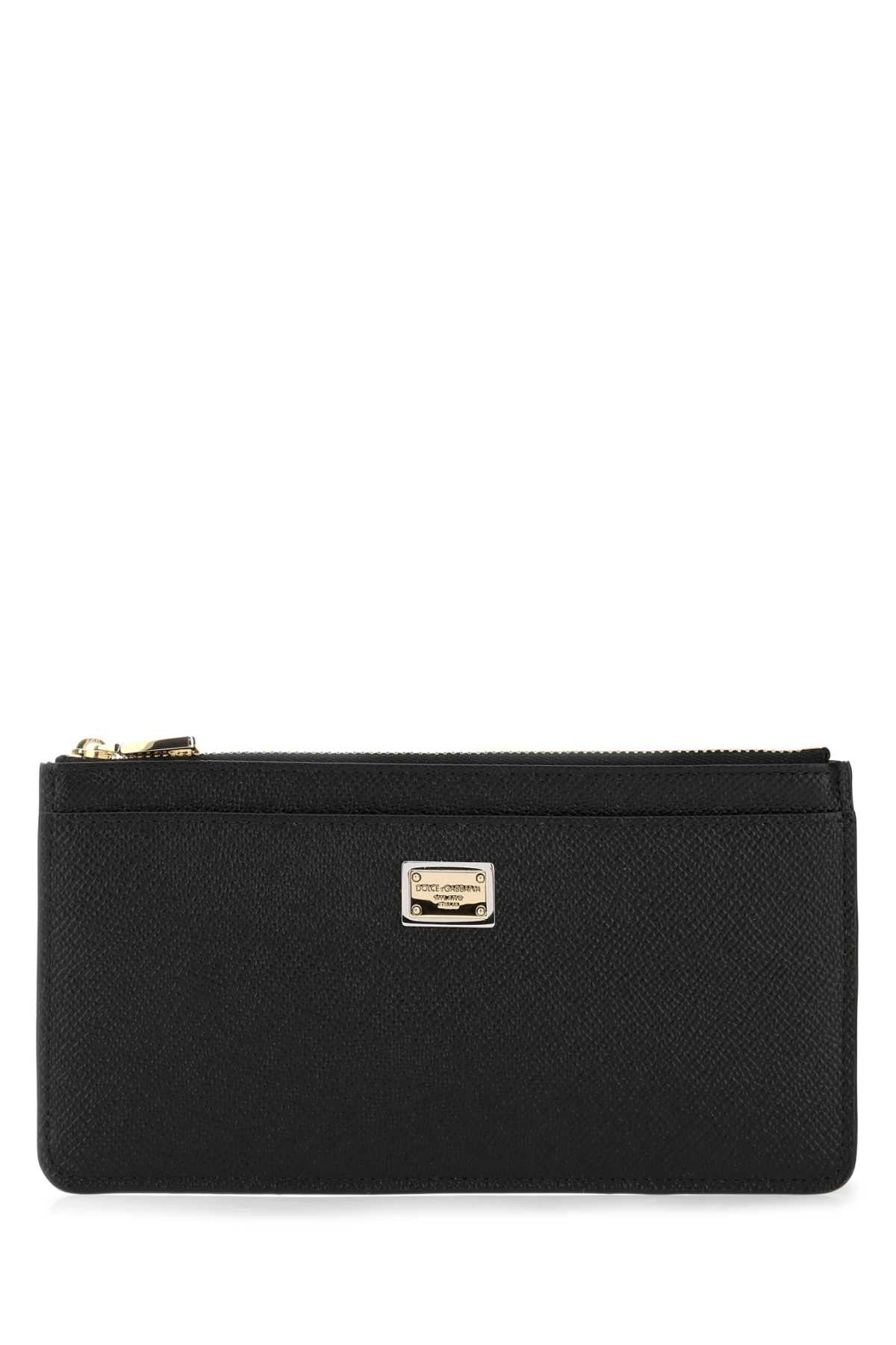 Black Leather Card Holder