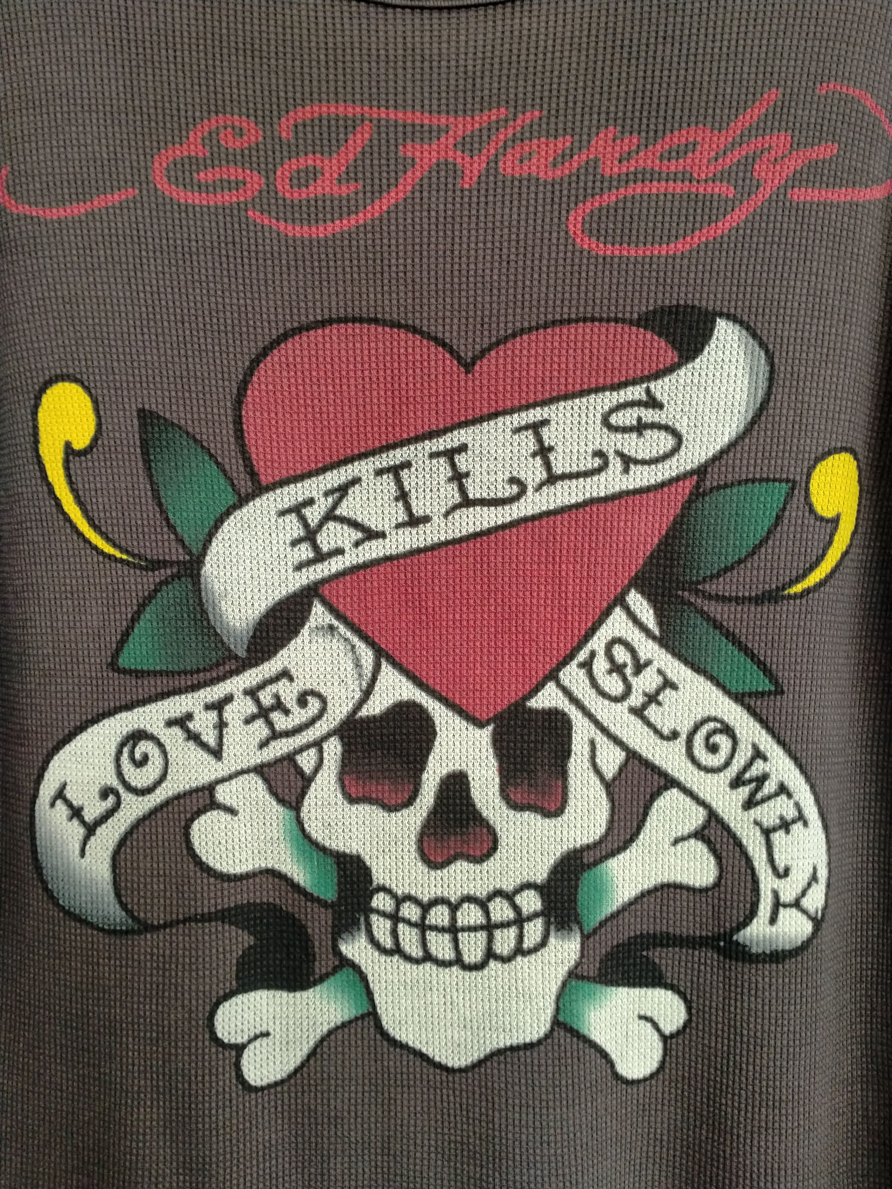 Christian Audigier Vintage Ed Hardy Big Logo Distressed T-shirt Size S / US 4 / IT 40 - 5 Thumbnail