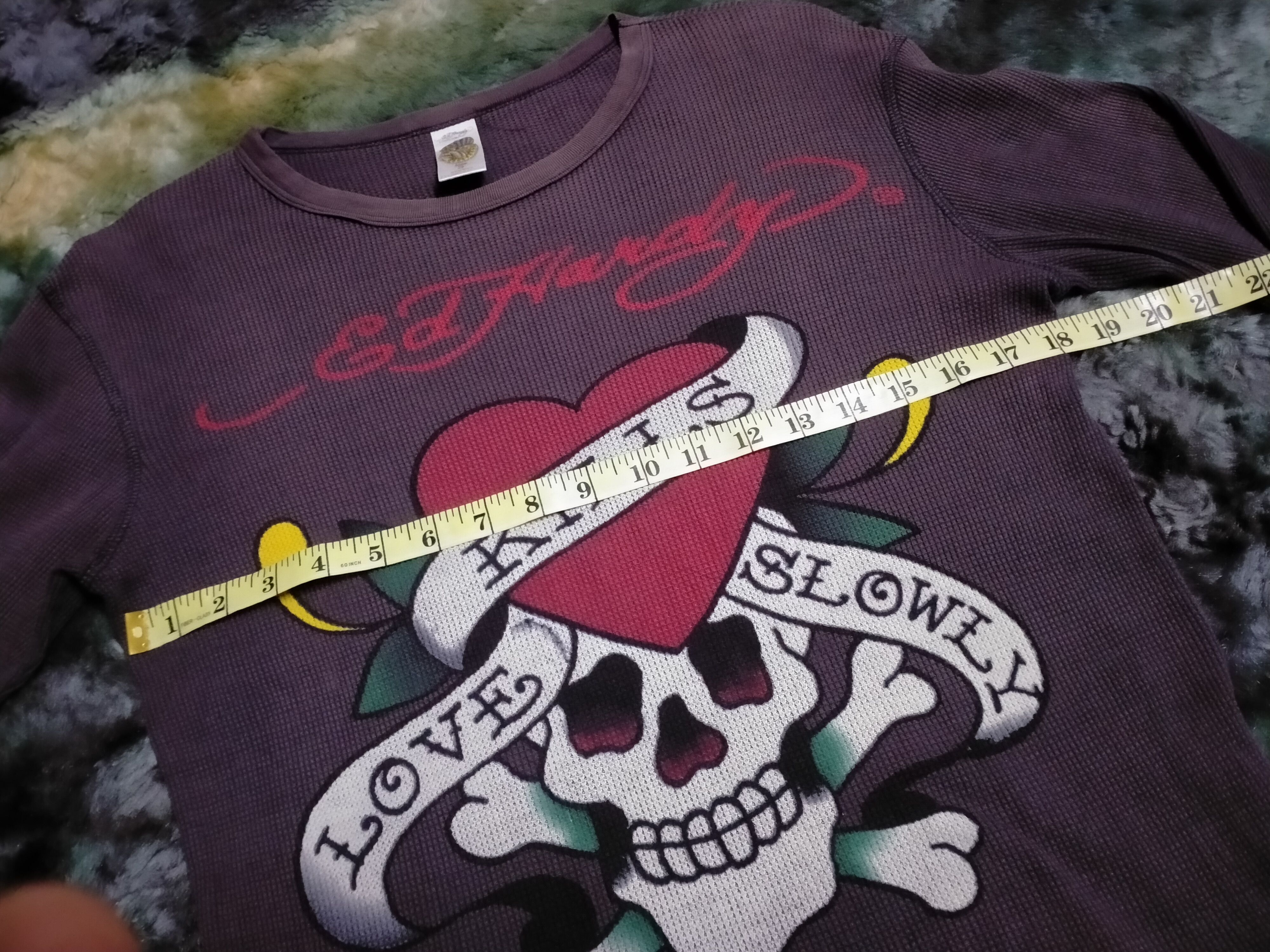Christian Audigier Vintage Ed Hardy Big Logo Distressed T-shirt Size S / US 4 / IT 40 - 11 Thumbnail