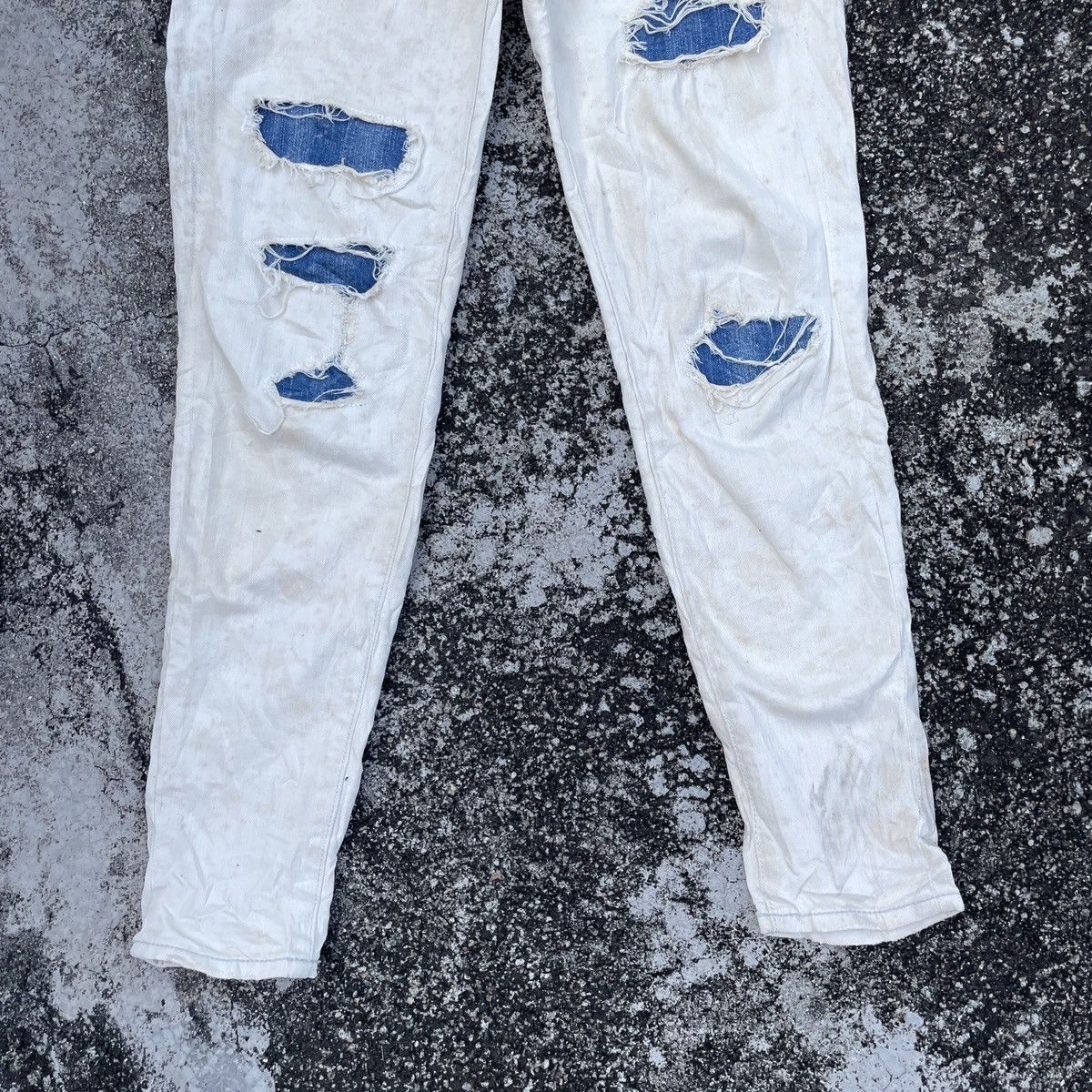 American Eagle Outfitters Vintage American Eagle Patchwork Denim Jeans Size 30" / US 8 / IT 44 - 4 Thumbnail