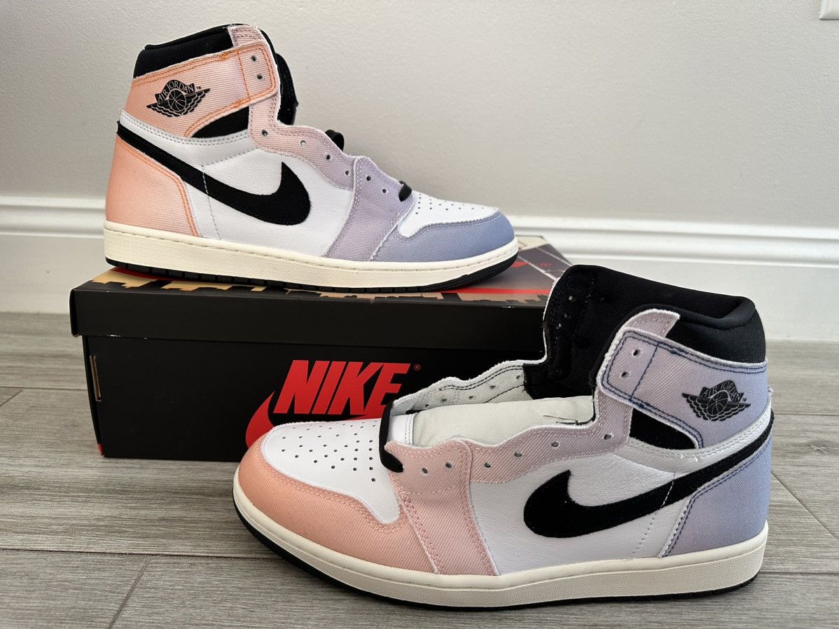 Jordan Retro High OG Skyline Orange Black Lilac Sail Sz 12