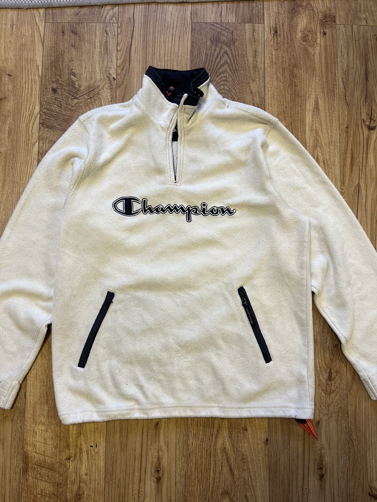 Vintage Champion USA Fleece Jacket Sweatshirt 1/4 Zip Up