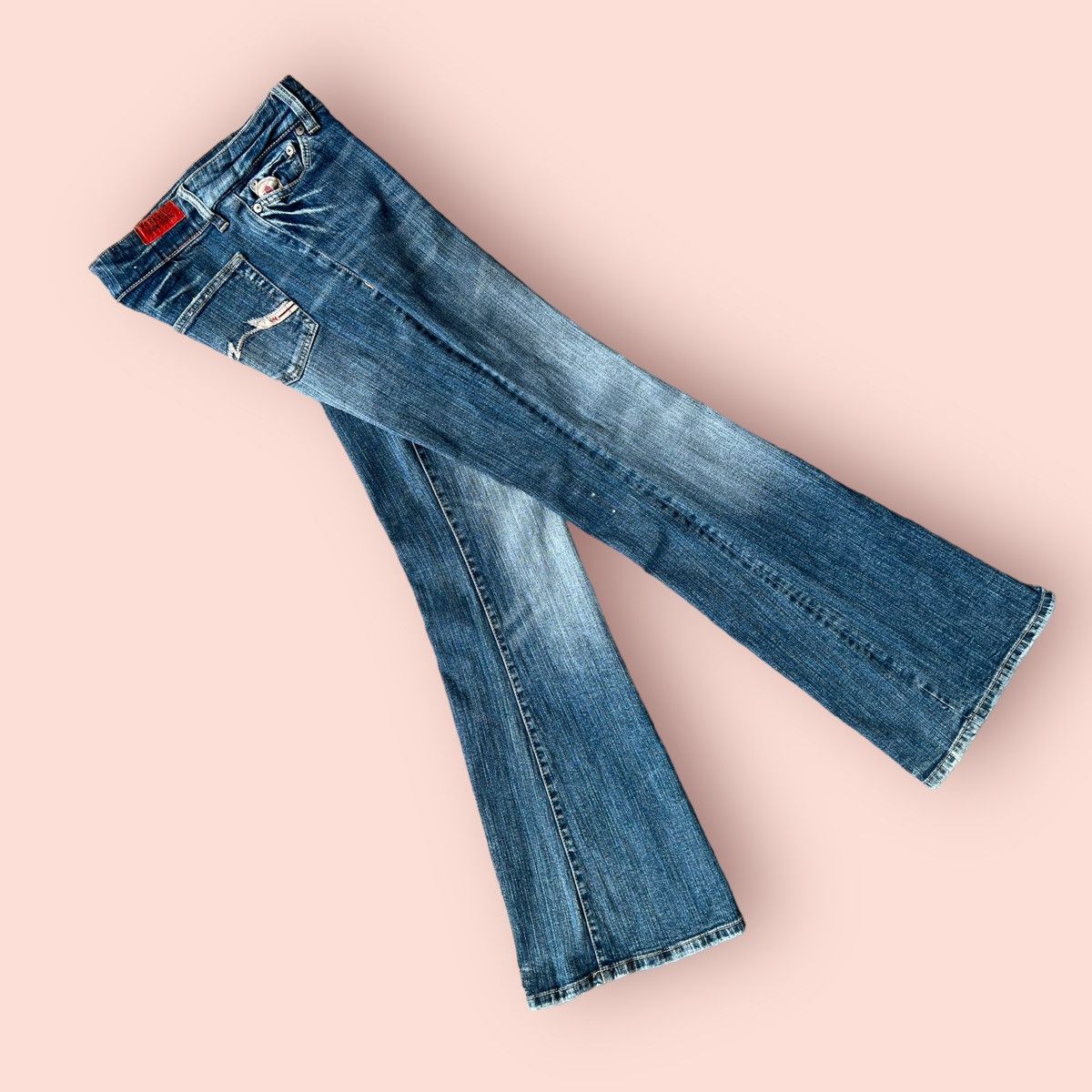 Hysteric Glamour VINTAGE PARASUCO DENIM LEGEND FLARED JEANS Size 28" / US 6 / IT 42 - 5 Thumbnail