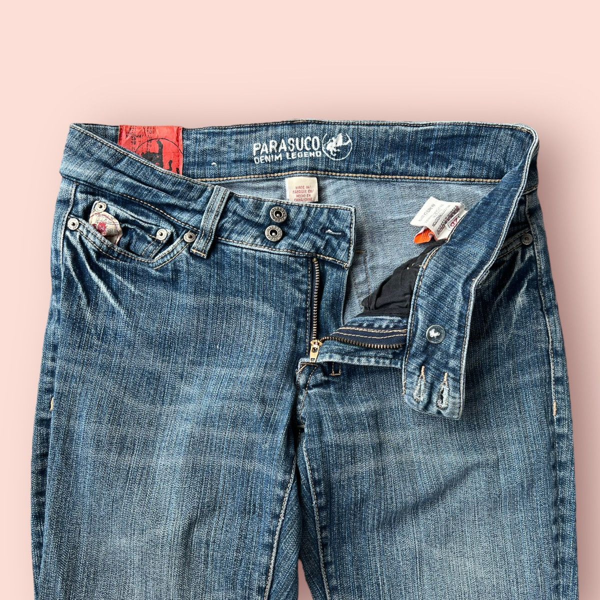 Hysteric Glamour VINTAGE PARASUCO DENIM LEGEND FLARED JEANS Size 28" / US 6 / IT 42 - 12 Thumbnail