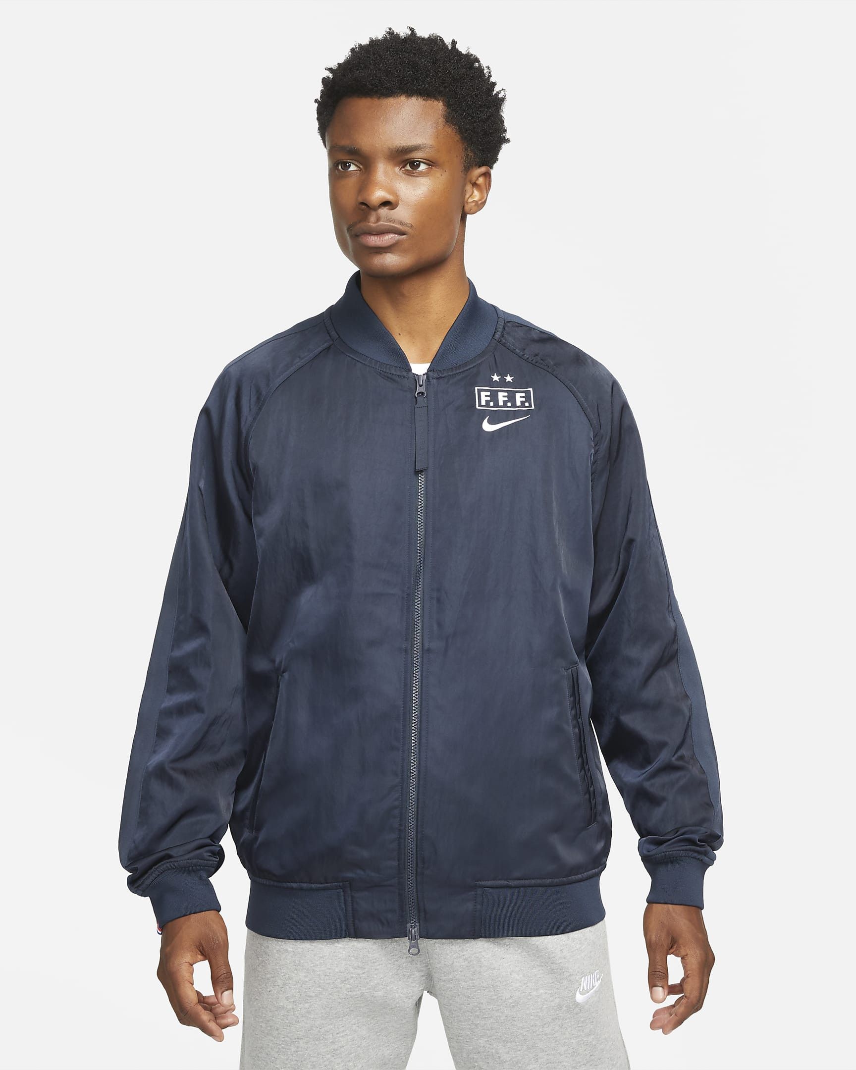 Nike NIKE French Football Federation Bomber Jacket Size US M / EU 48-50 / 2 - 5 Thumbnail
