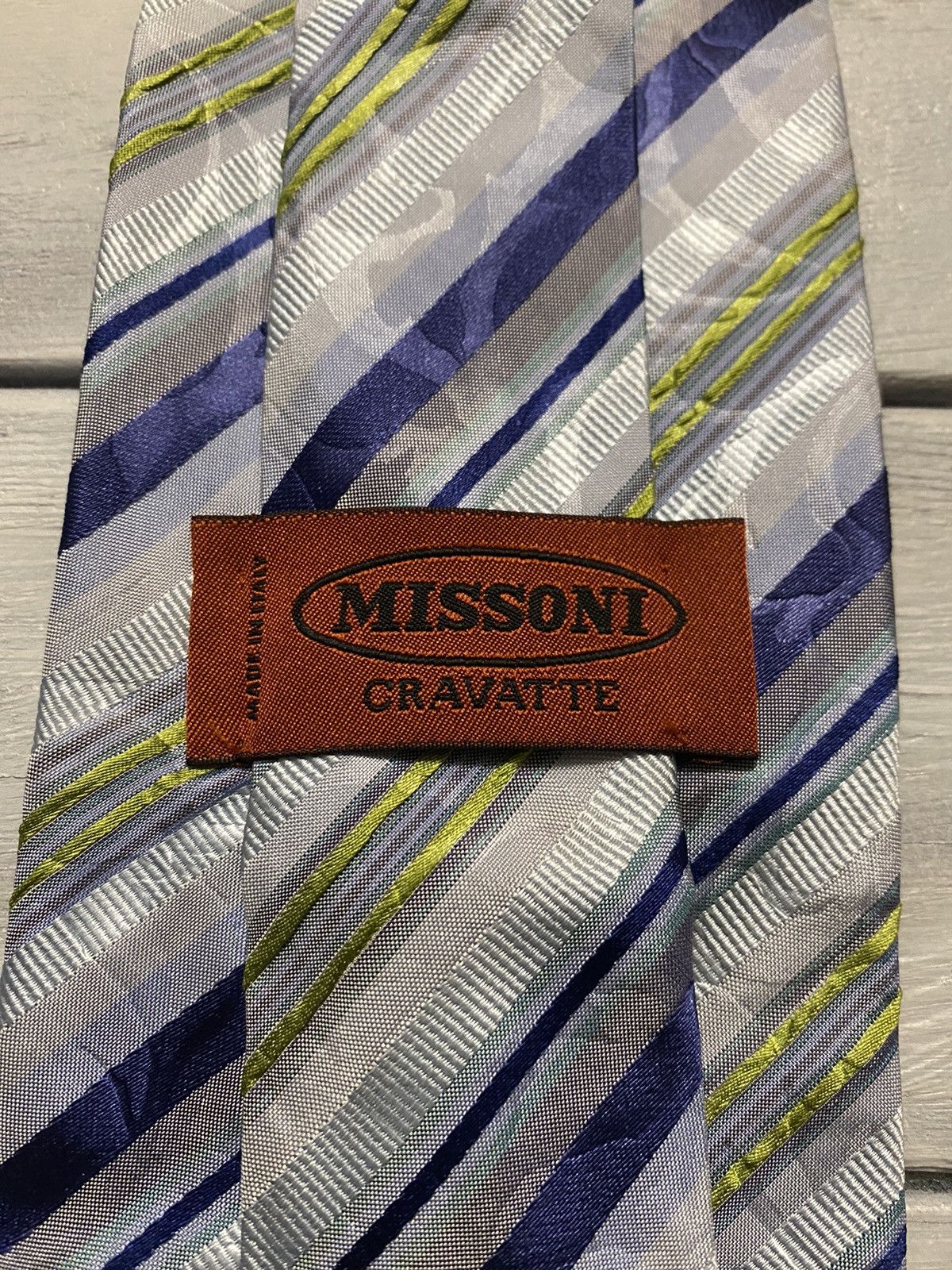Missoni Rare Luxury Silk Tie Missoni. Avant-Garde Vintage Style. Size ONE SIZE - 5 Thumbnail