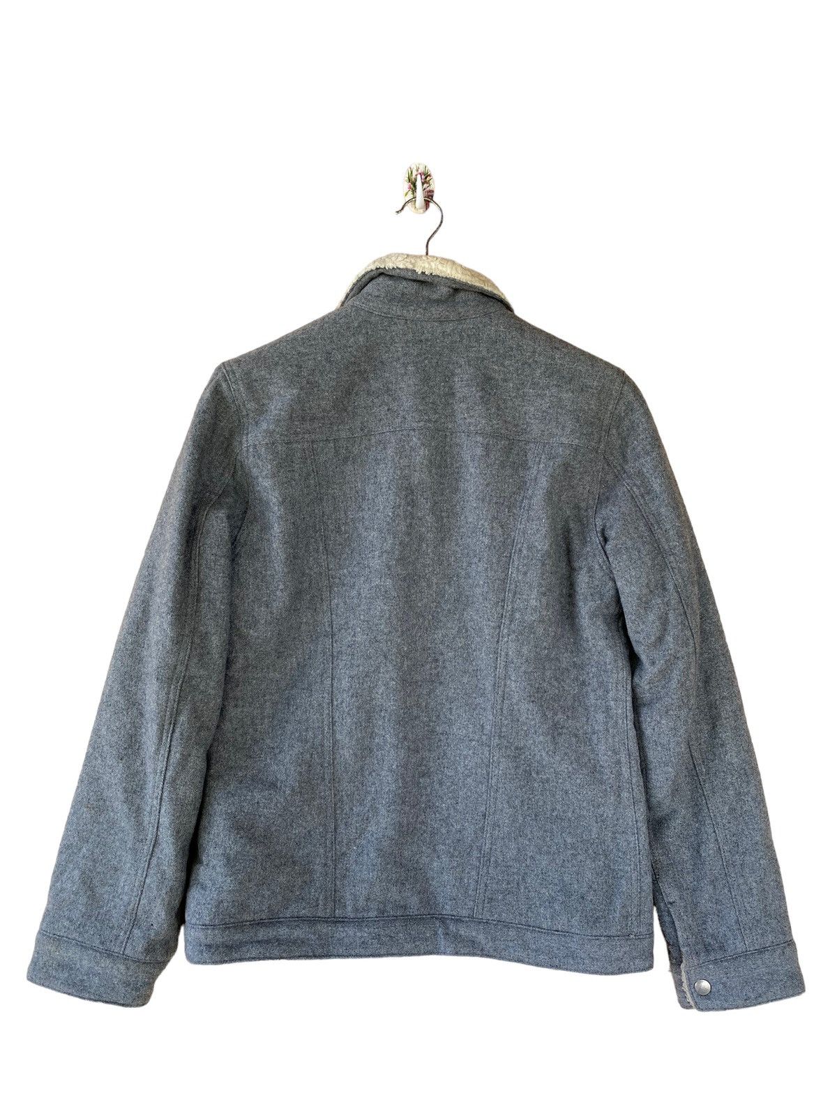 Vintage Vintage Wrangler Sherpa-Lined Work Jacket - Gray Wool Blend Size US M / EU 48-50 / 2 - 2 Thumbnail