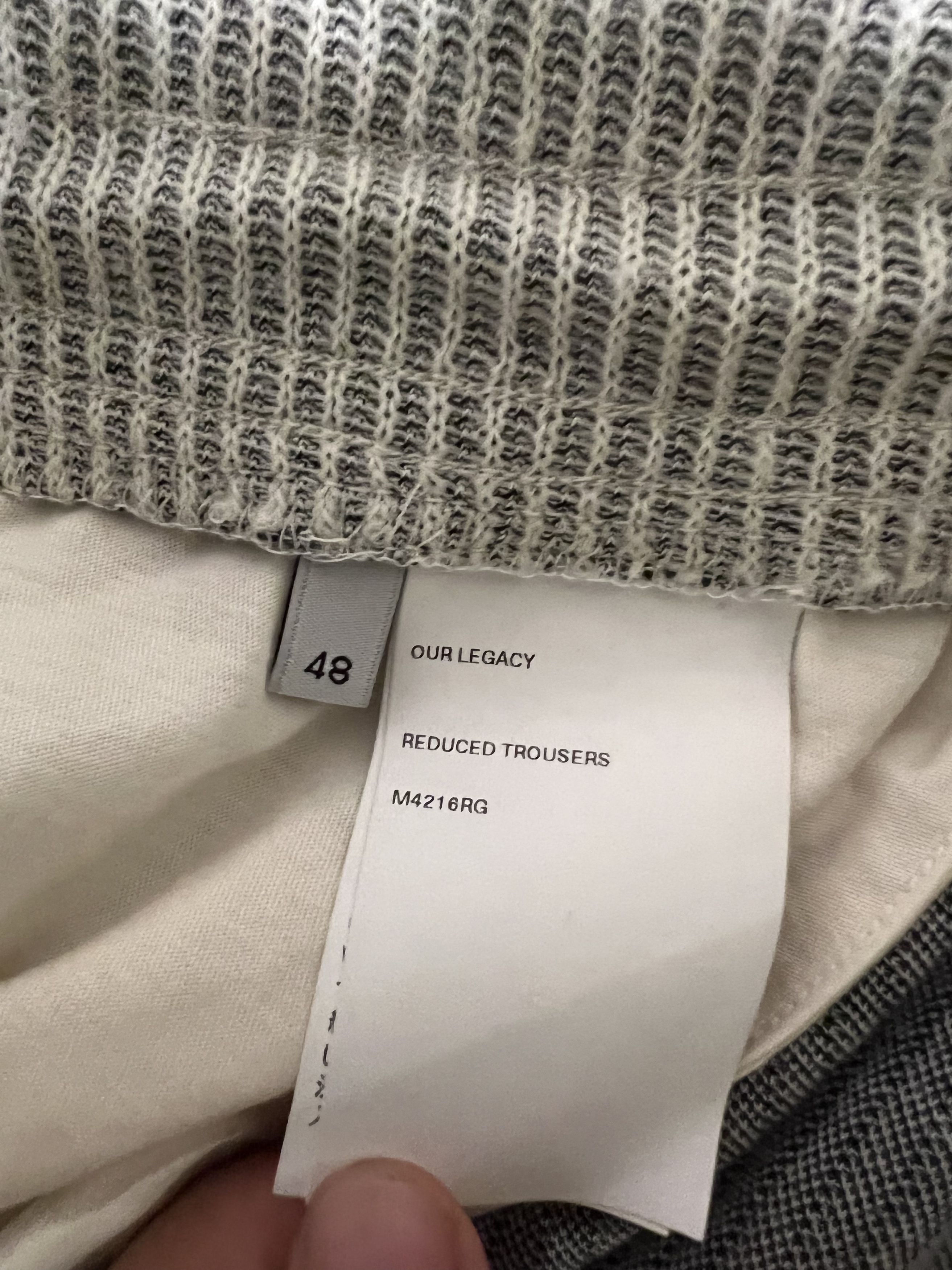 Our Legacy OUR LEGACY Off-White Reduced Trousers Size 29" - 4 Thumbnail