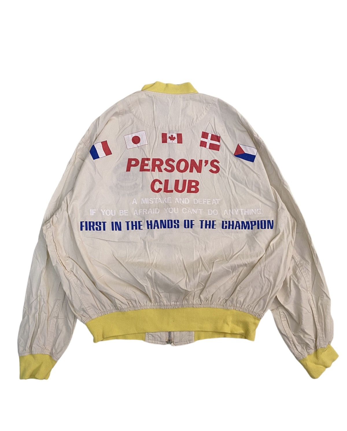 PERSON'S Vtg 90;s PERSON light Bomber jacket Size US M / EU 48-50 / 2 - 1 Thumbnail