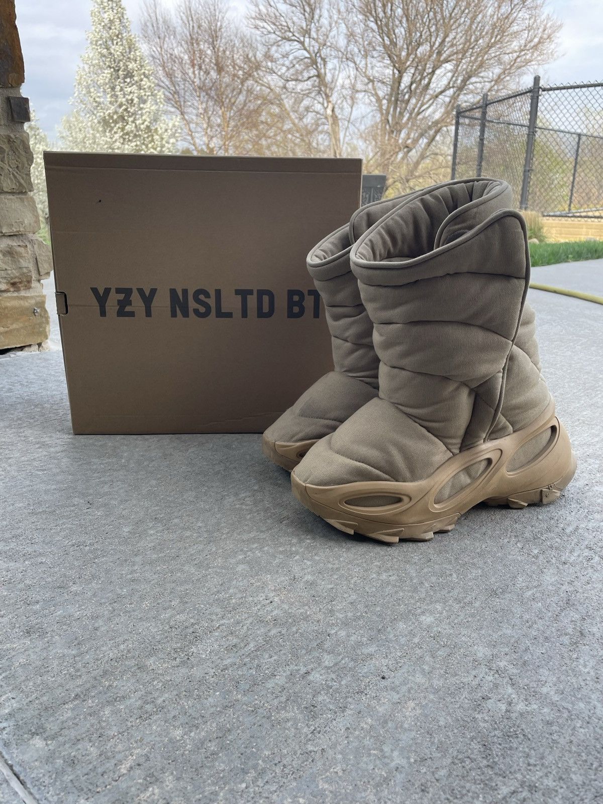 adidas gazelle silver green womens Yeezy NSLTD Boot 'Khaki' – Fried Hard Blvd main image 0