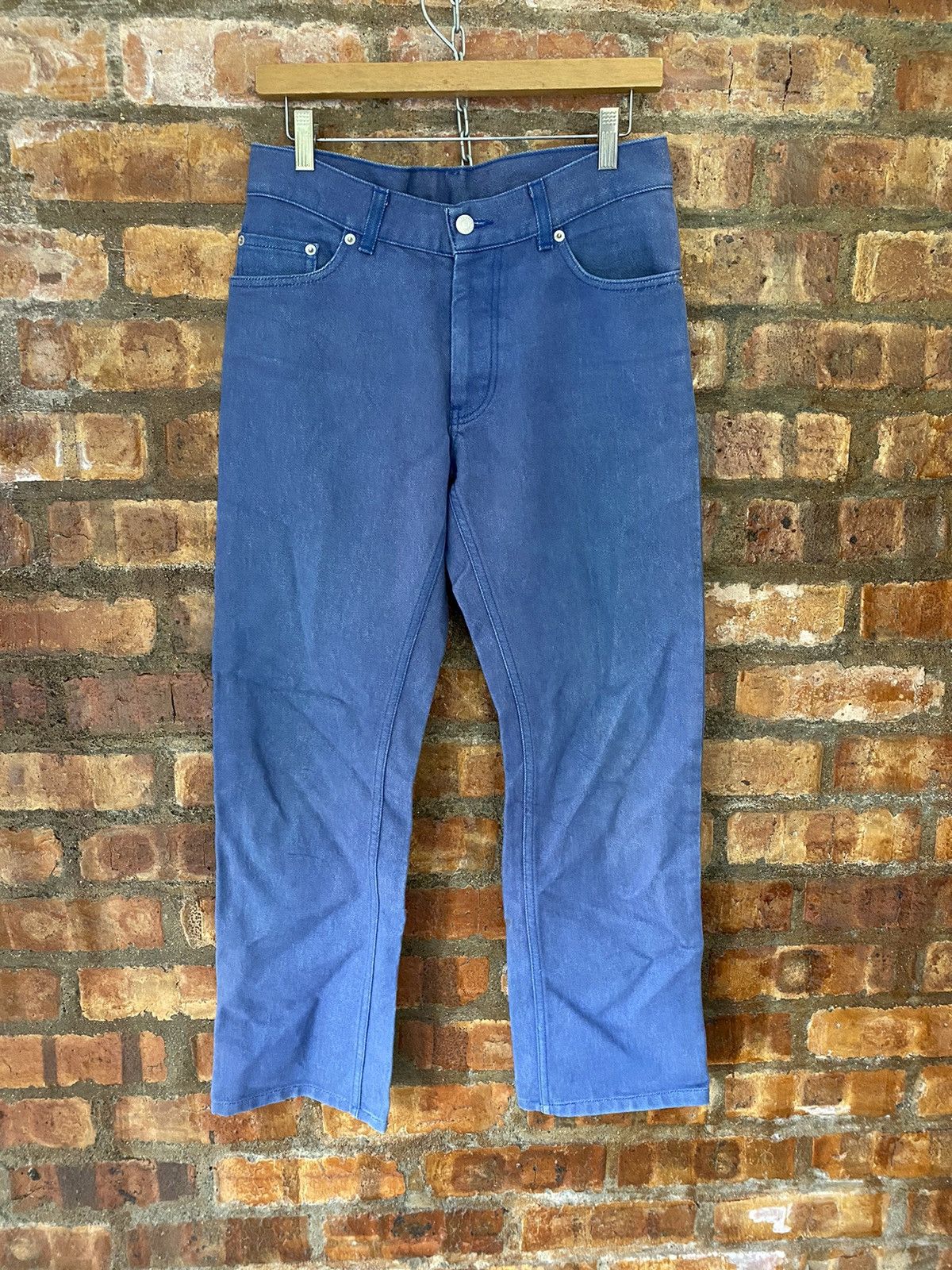 Helmut Lang 1990s Helmut Lang Boot cut blue raw denim Size US 30 / EU 46 - 3 Thumbnail