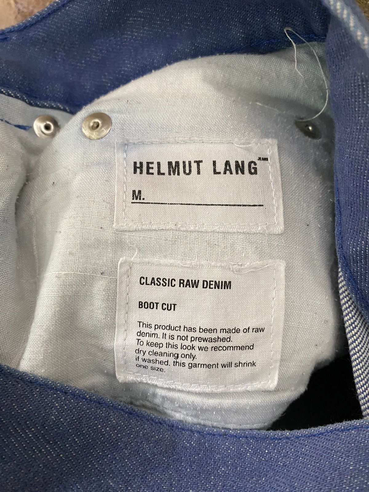 Helmut Lang 1990s Helmut Lang Boot cut blue raw denim Size US 30 / EU 46 - 11 Thumbnail