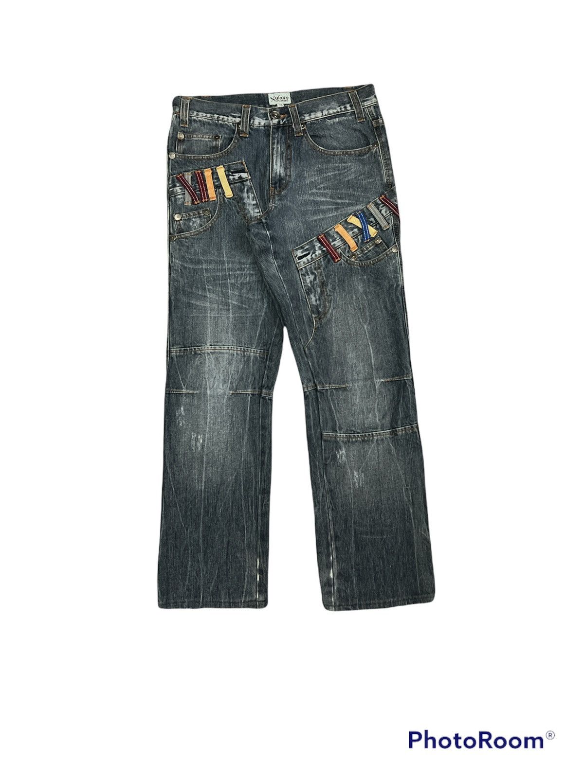 Distressed Denim Nylaus Double waist