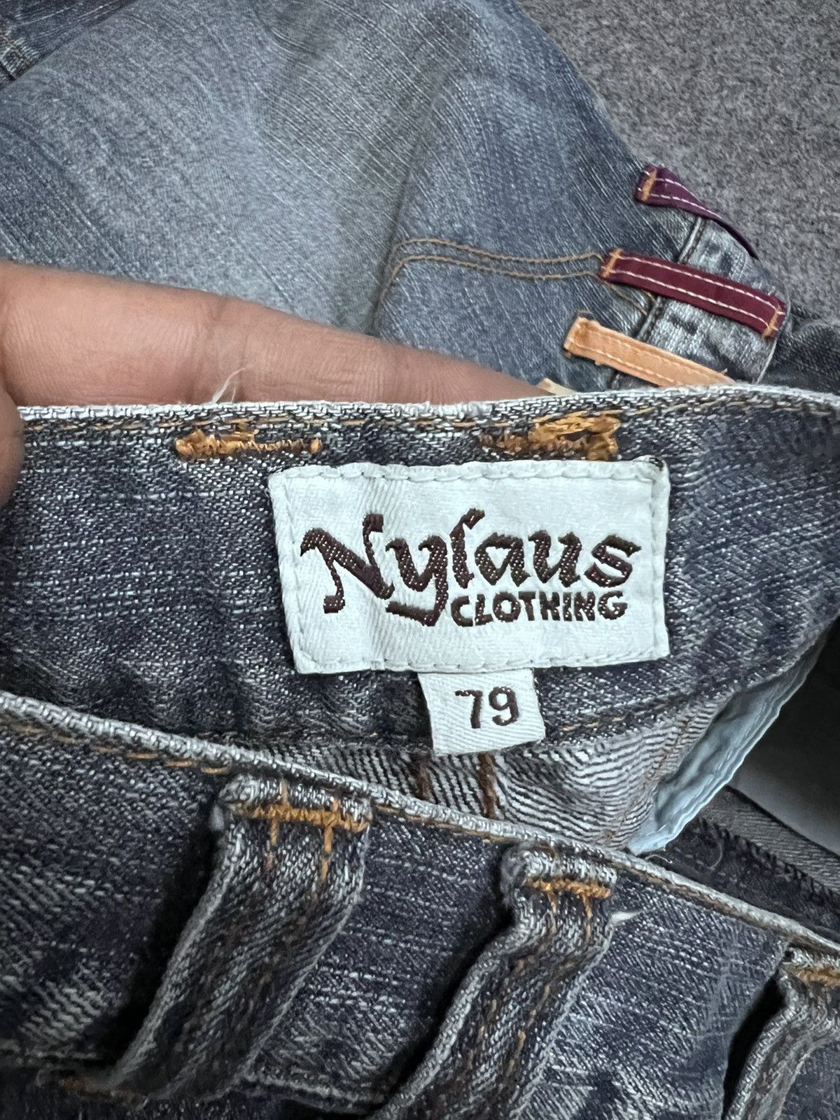 Japanese Brand Distressed Denim Nylaus Double waist Size US 30 / EU 46 - 6 Thumbnail