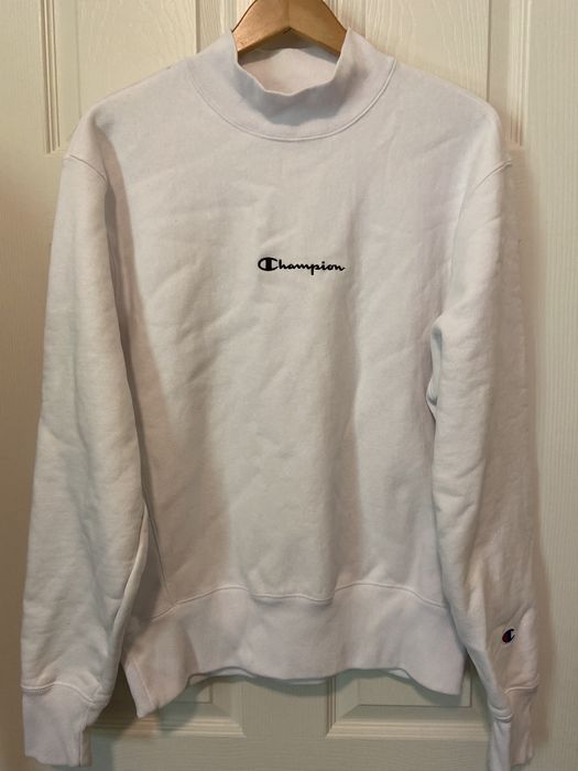 Champion Champion Reverse Weave Mock neck sweatshirt Medium white