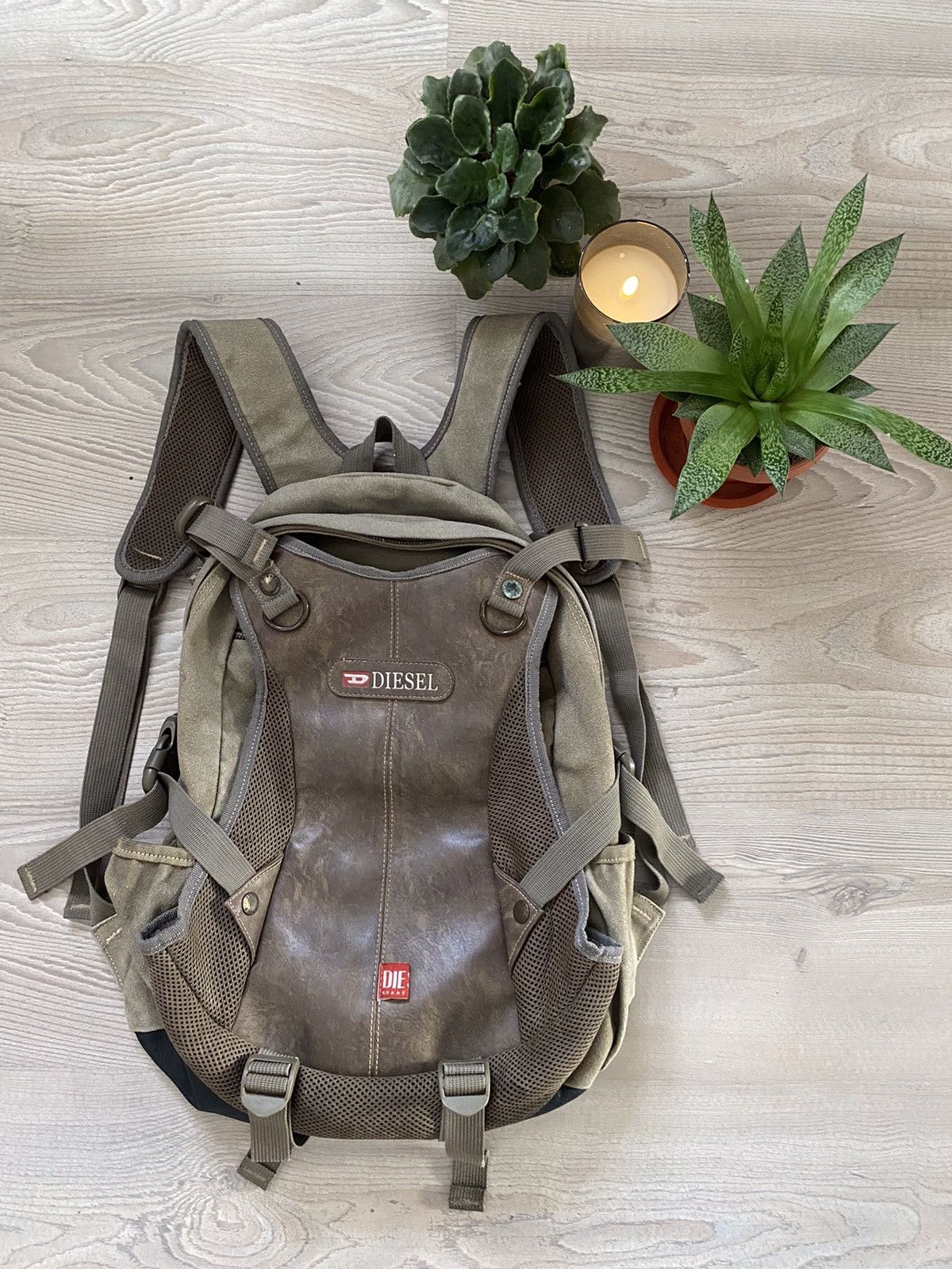 Diesel × Japanese Brand × Vintage Diesel Backpack Rucksack ‘Spare Parts ...