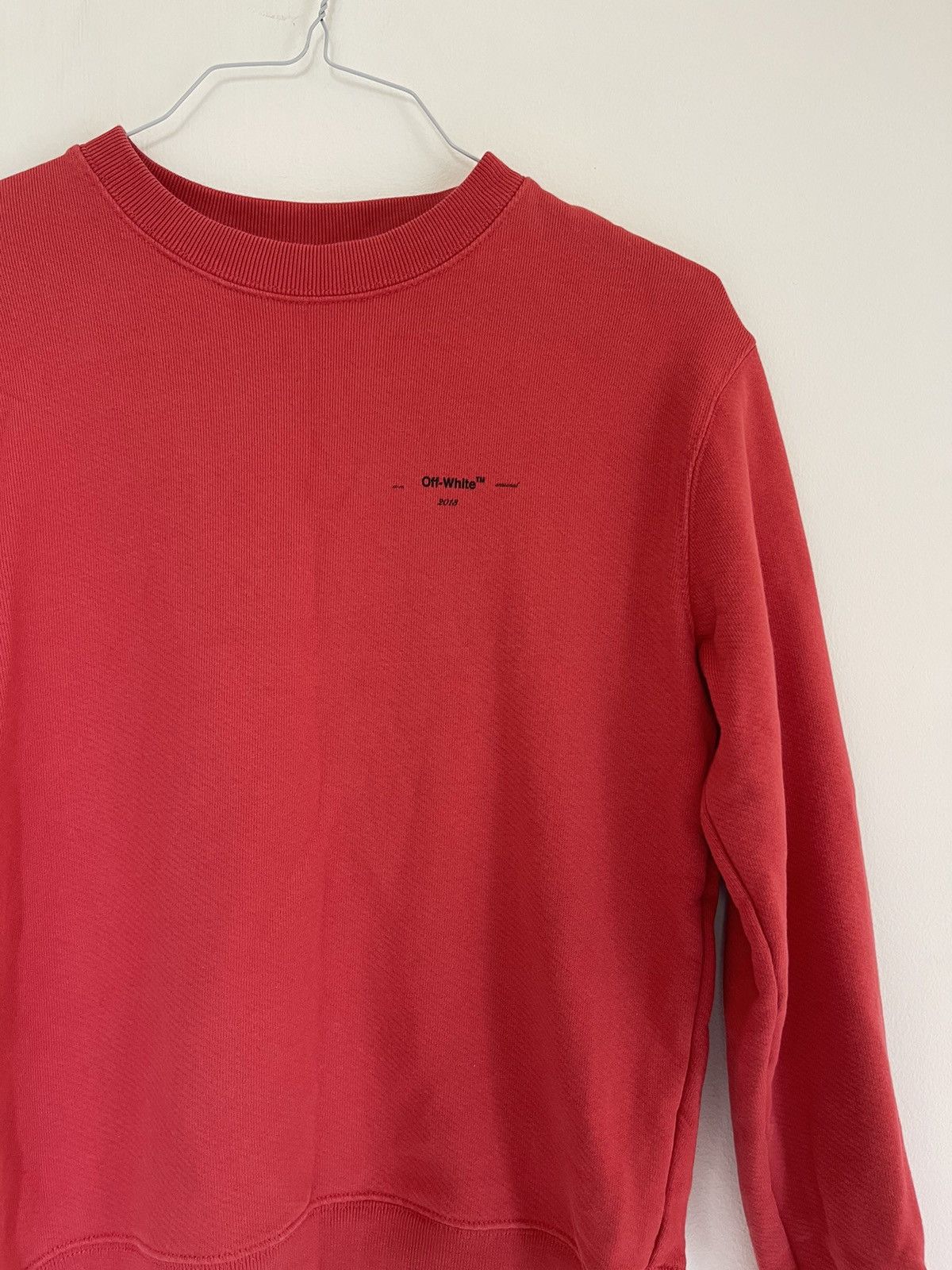Off-White Off white red Logo crewneck Size US S / EU 44-46 / 1 - 5 Thumbnail