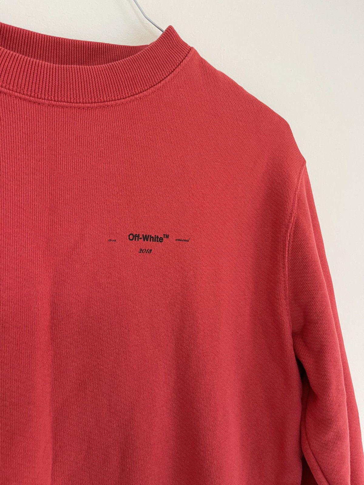 Off-White Off white red Logo crewneck Size US S / EU 44-46 / 1 - 6 Thumbnail