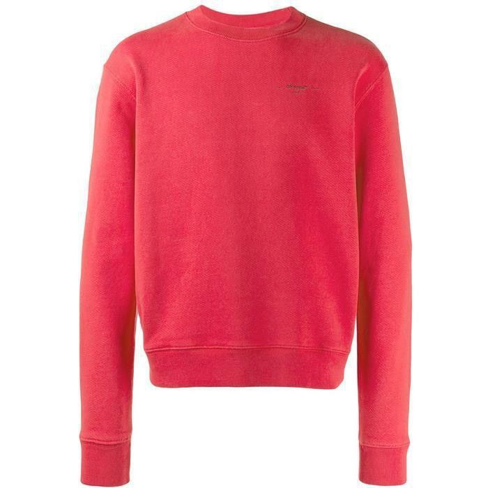 Off-White Off white red Logo crewneck Size US S / EU 44-46 / 1 - 1 Thumbnail