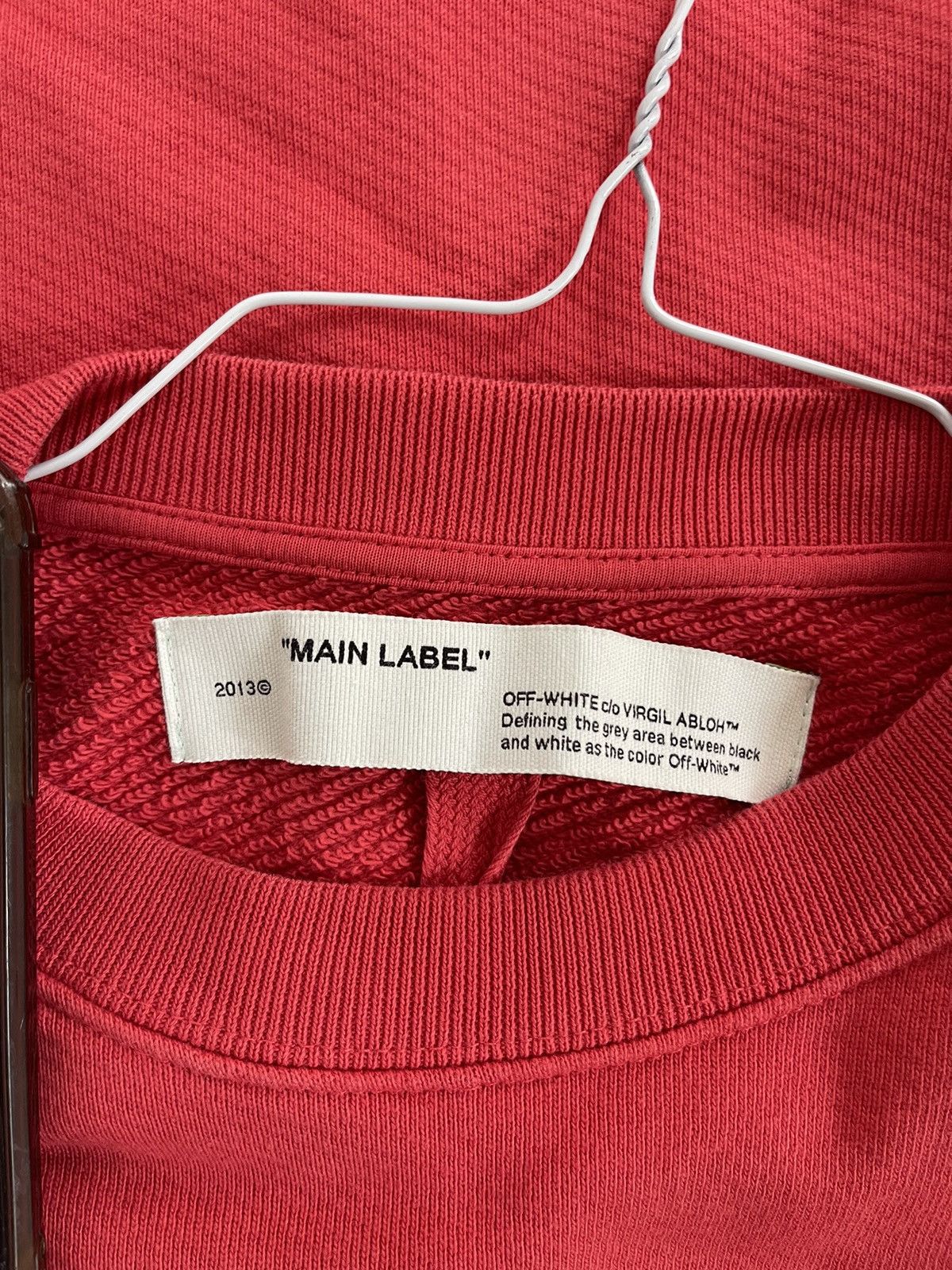 Off-White Off white red Logo crewneck Size US S / EU 44-46 / 1 - 9 Thumbnail