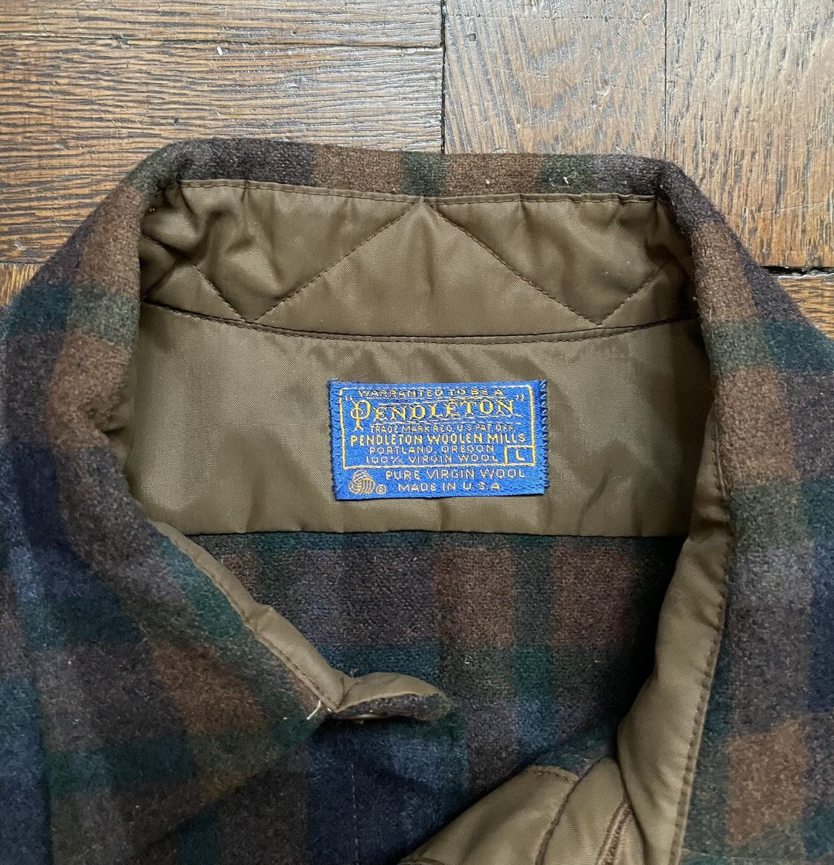 Pendleton LAST DROP Vtg Pendleton Wool Overshirt - Flannel Plaid Check Size US L / EU 52-54 / 3 - 4 Thumbnail