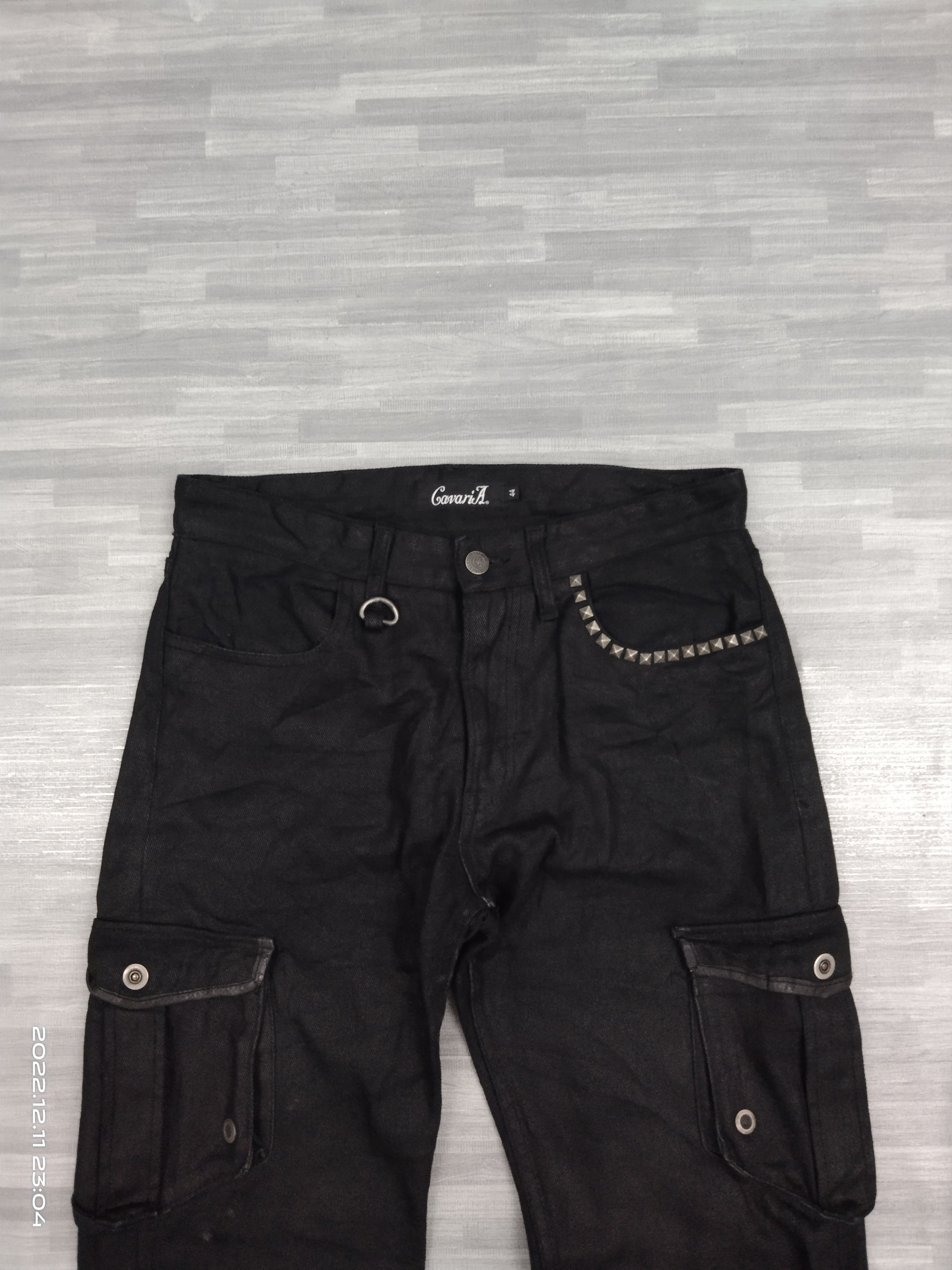 Japanese Brand CAVARIA STUDDED BONDAGE CARGO PANTS Size US 29 - 4 Thumbnail