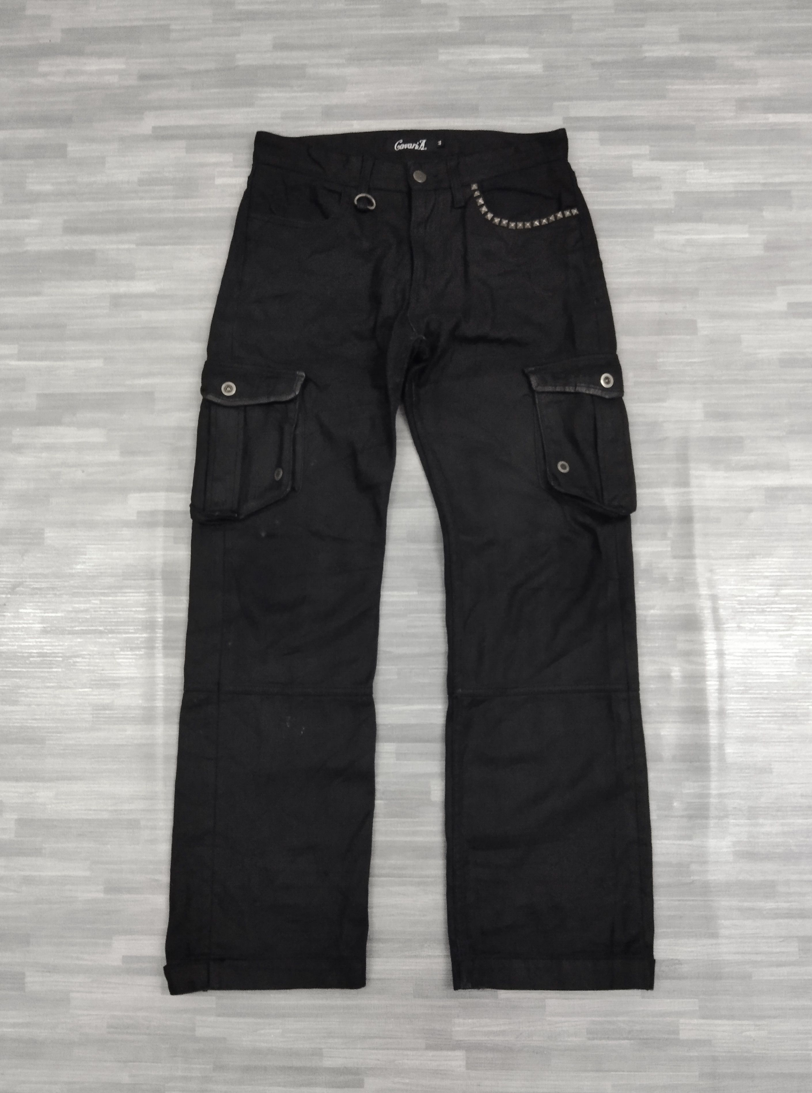 Japanese Brand CAVARIA STUDDED BONDAGE CARGO PANTS Size US 29 - 2 Thumbnail