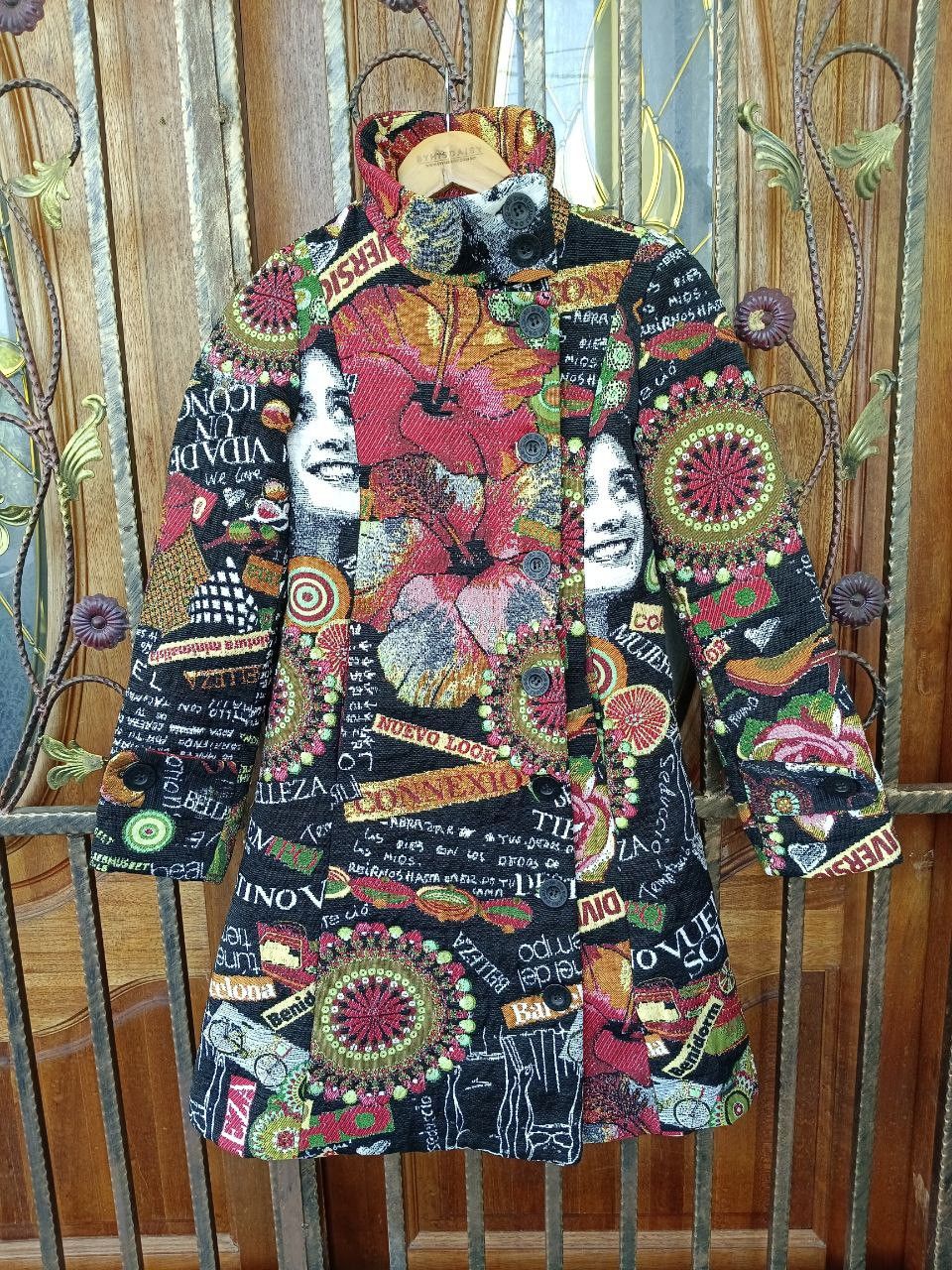 Desigual DESIGUAL MONOGRAM ART FULLPRINT LONG COATS Size XS / US 0-2 / IT 36-38 - 3 Thumbnail