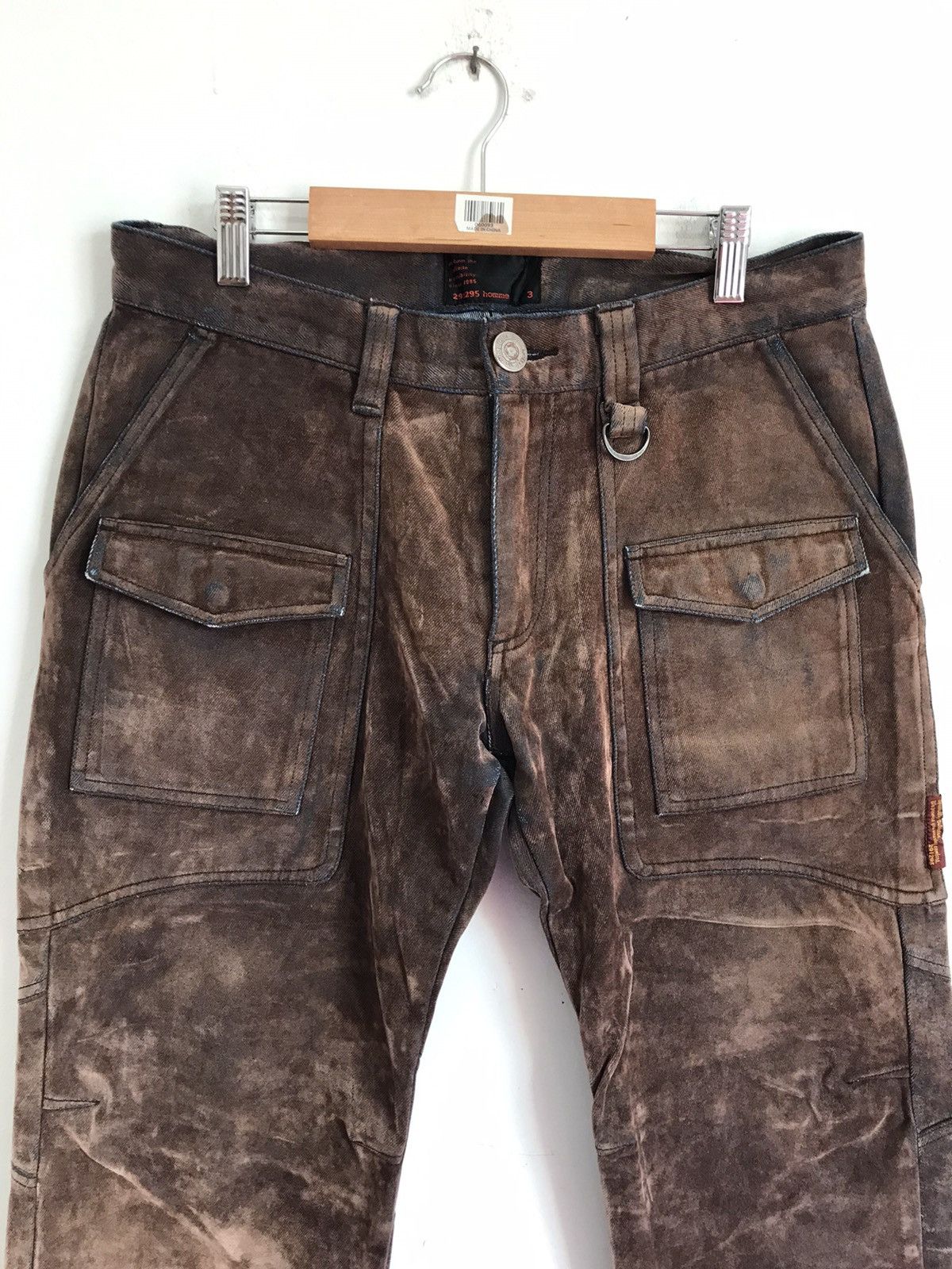 Japanese Brand 🇯🇵Vintage 291295 Homme Suede Bush Pant Size US 30 / EU 46 - 2 Thumbnail
