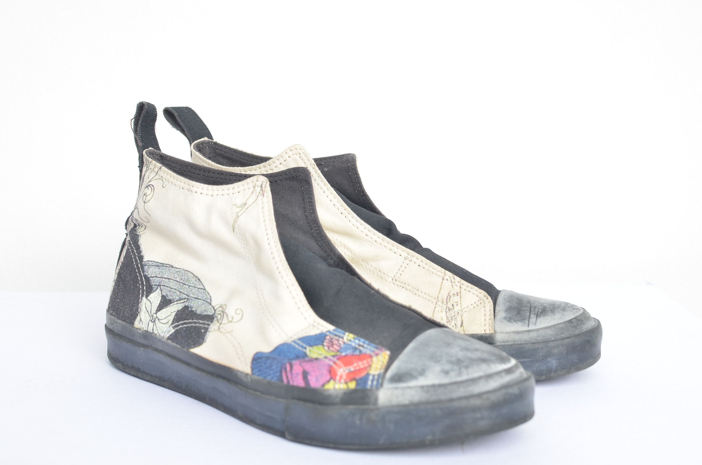 Yohji Yamamoto Y's by Yohji Yamamoto high top distressed sneakers Size US 7 / IT 37 - 1 Thumbnail