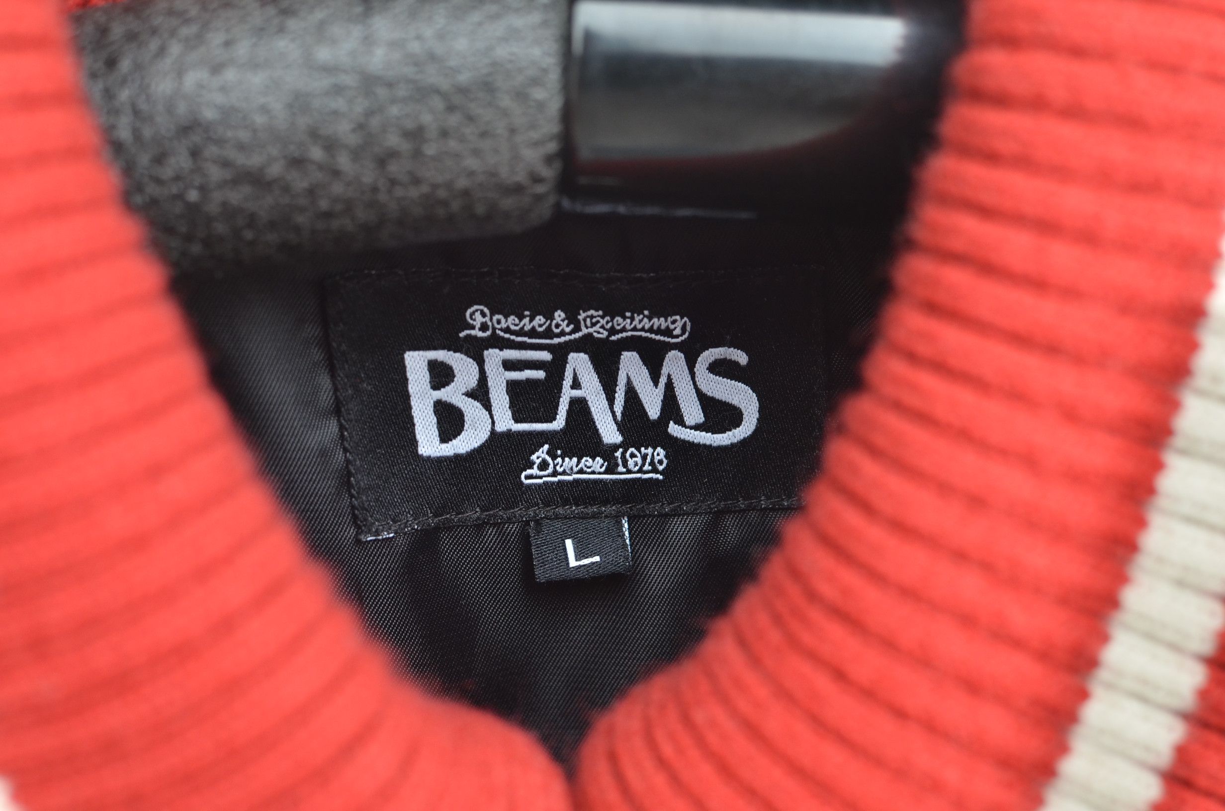 Beams Plus BEAMS VARSITY STADIUM JACKET LEATHER & WOOL Size US L / EU 52-54 / 3 - 3 Thumbnail