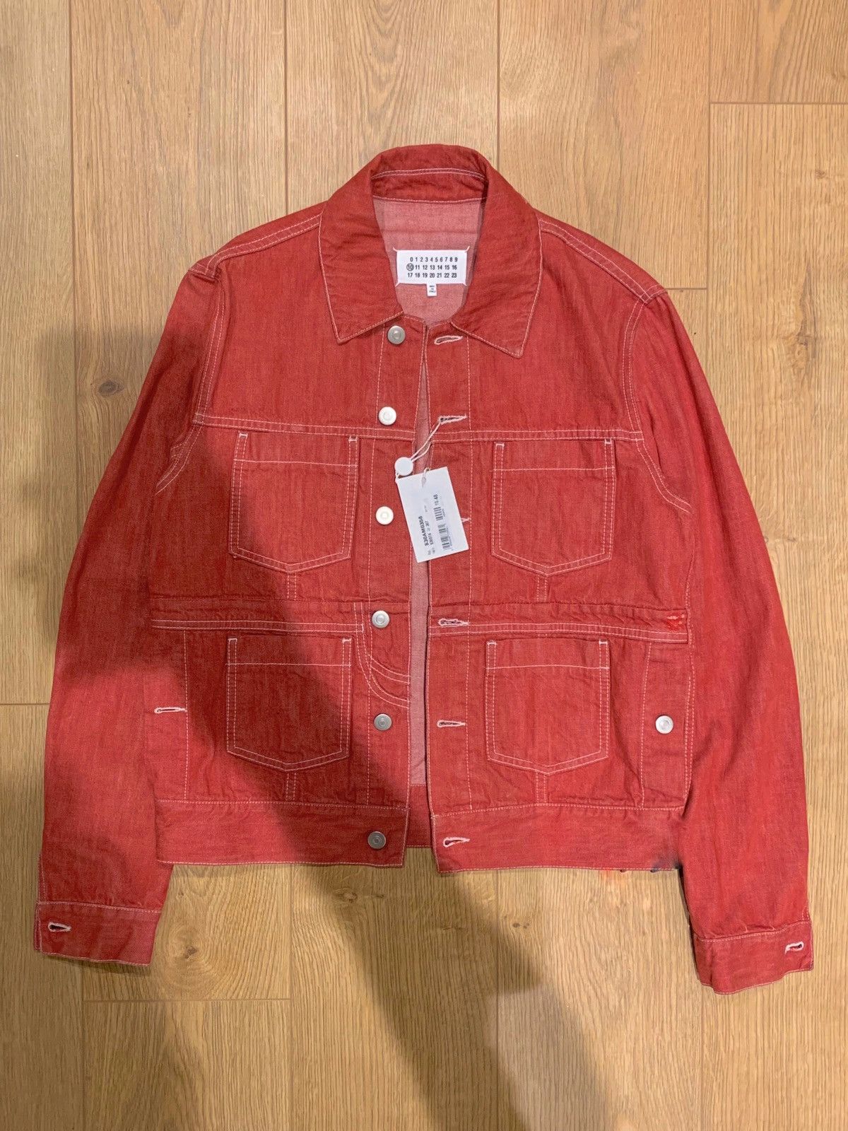 Maison Margiela Margiela Deconstructed Dusty Pink Denim Jacket Size US M / EU 48-50 / 2 - 2 Thumbnail