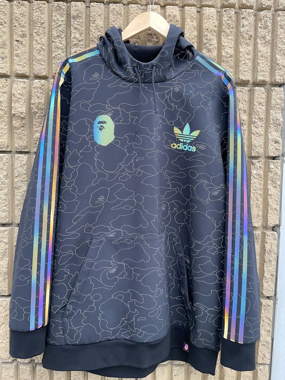 Adidas bape reflective hoodie online